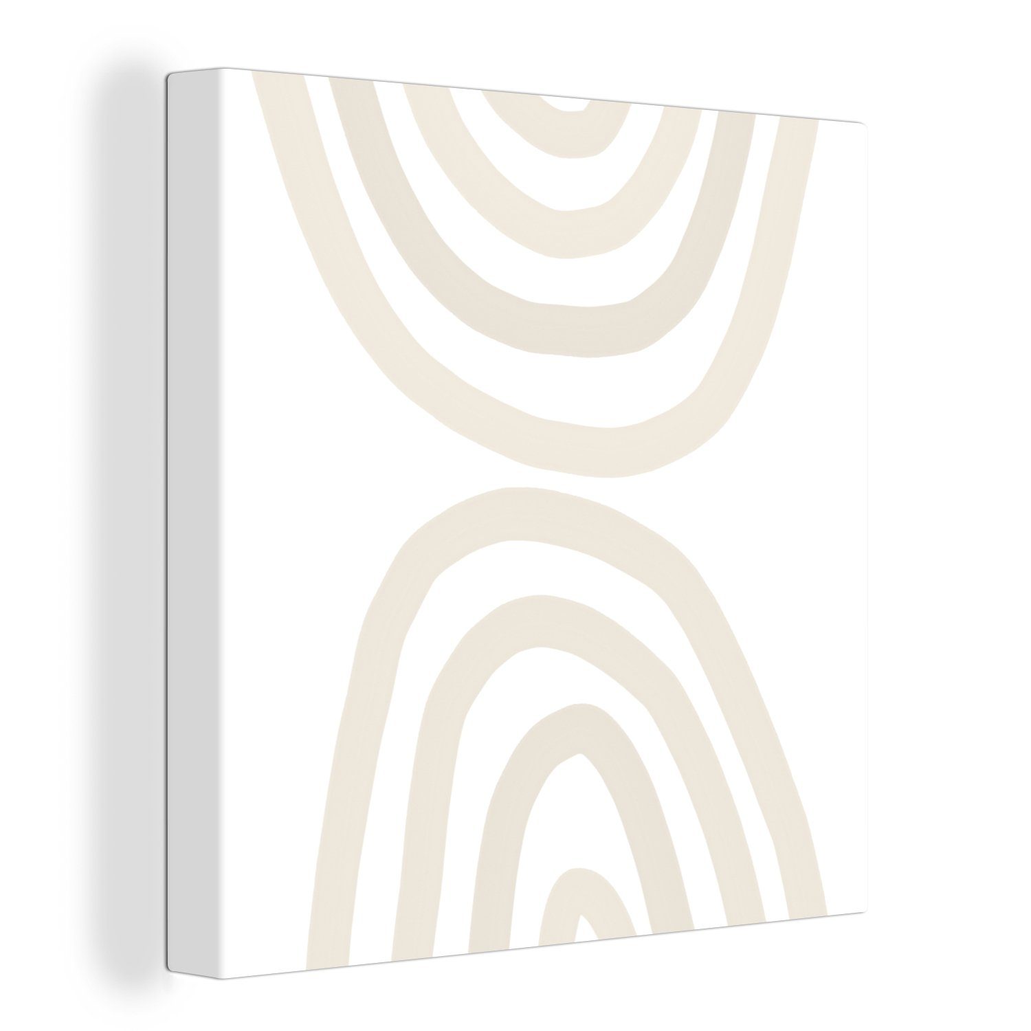 OneMillionCanvasses® Leinwandbild Regenbogen - Pastell - Design - Abstrakt, (1 St), Leinwand Bilder für Wohnzimmer Schlafzimmer