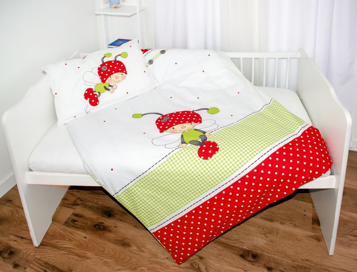 Herding Babybettwäsche 100x135cm Lara Käferchen Rot günstig online kaufen