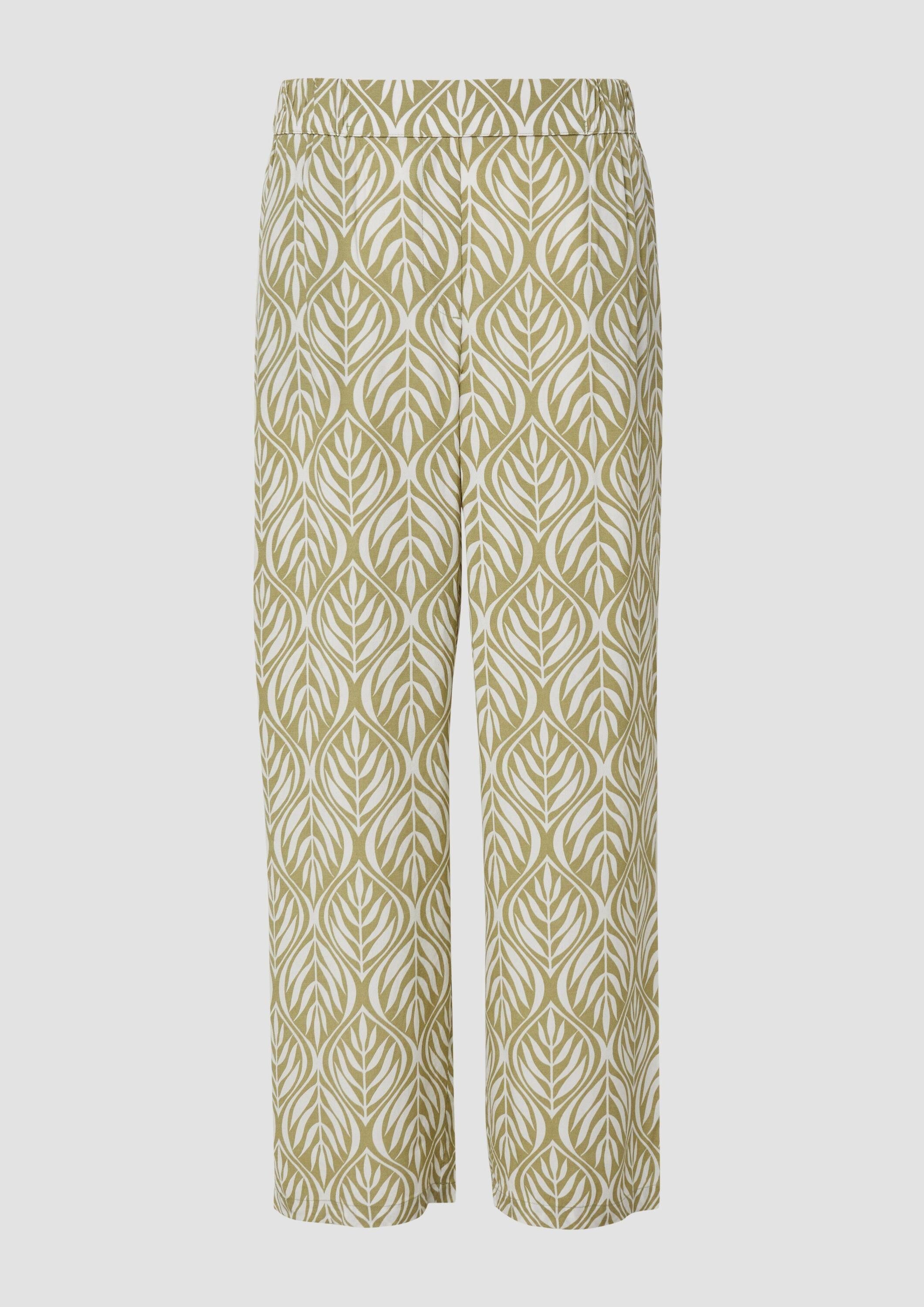 s.Oliver Culotte Hose Culotte aus Viskose mit All-over-Print