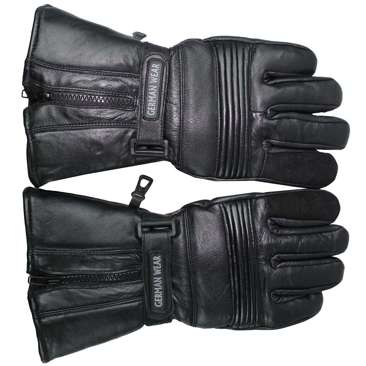 Schwarz Lederhandschuhe Winter GW400G-M8 German Motorradhandschuhe Motorradhandschuhe Wear