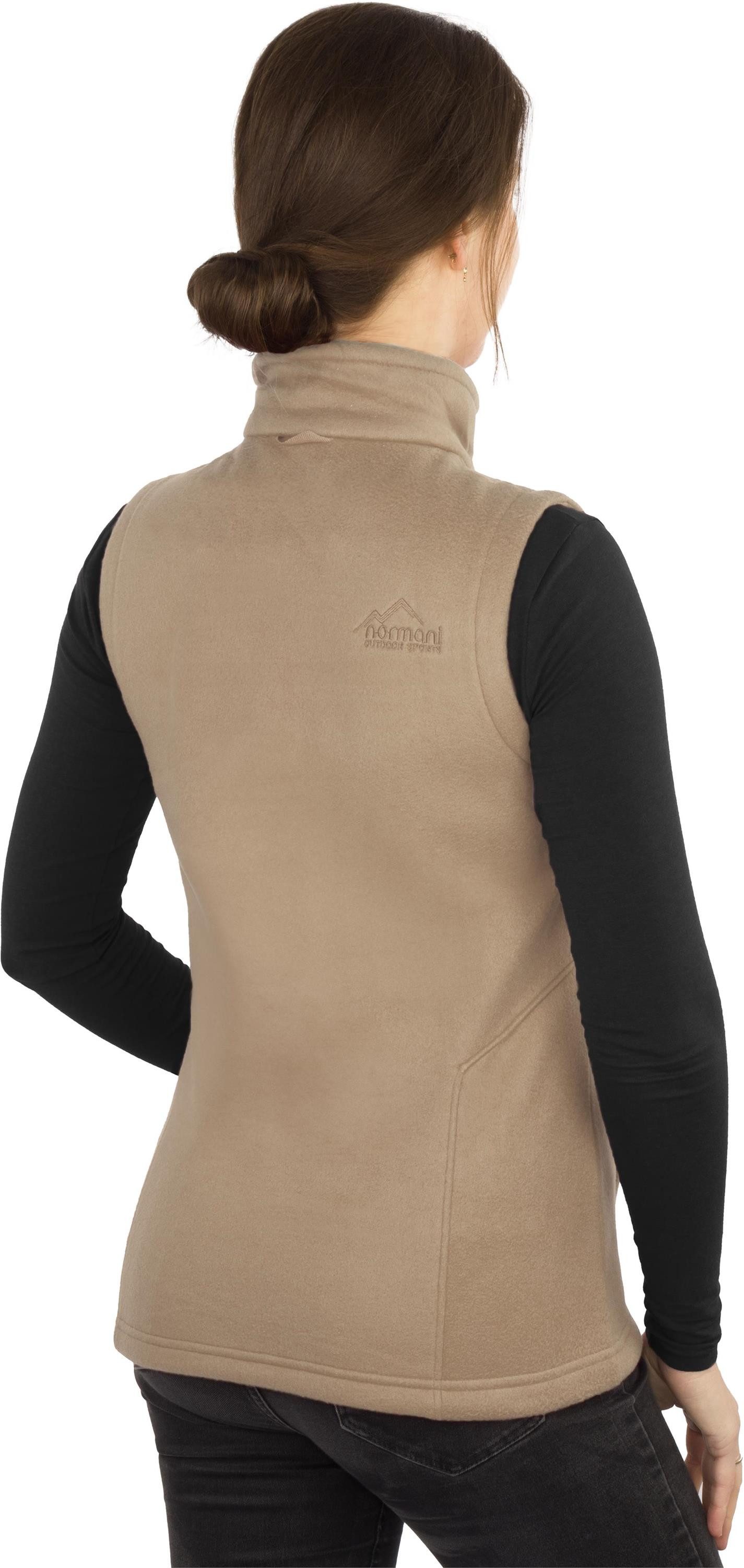 normani Fleeceweste Damen Fleeceweste Kiamika Übergangsweste mit Einschubtaschen Outdoorweste Winterweste