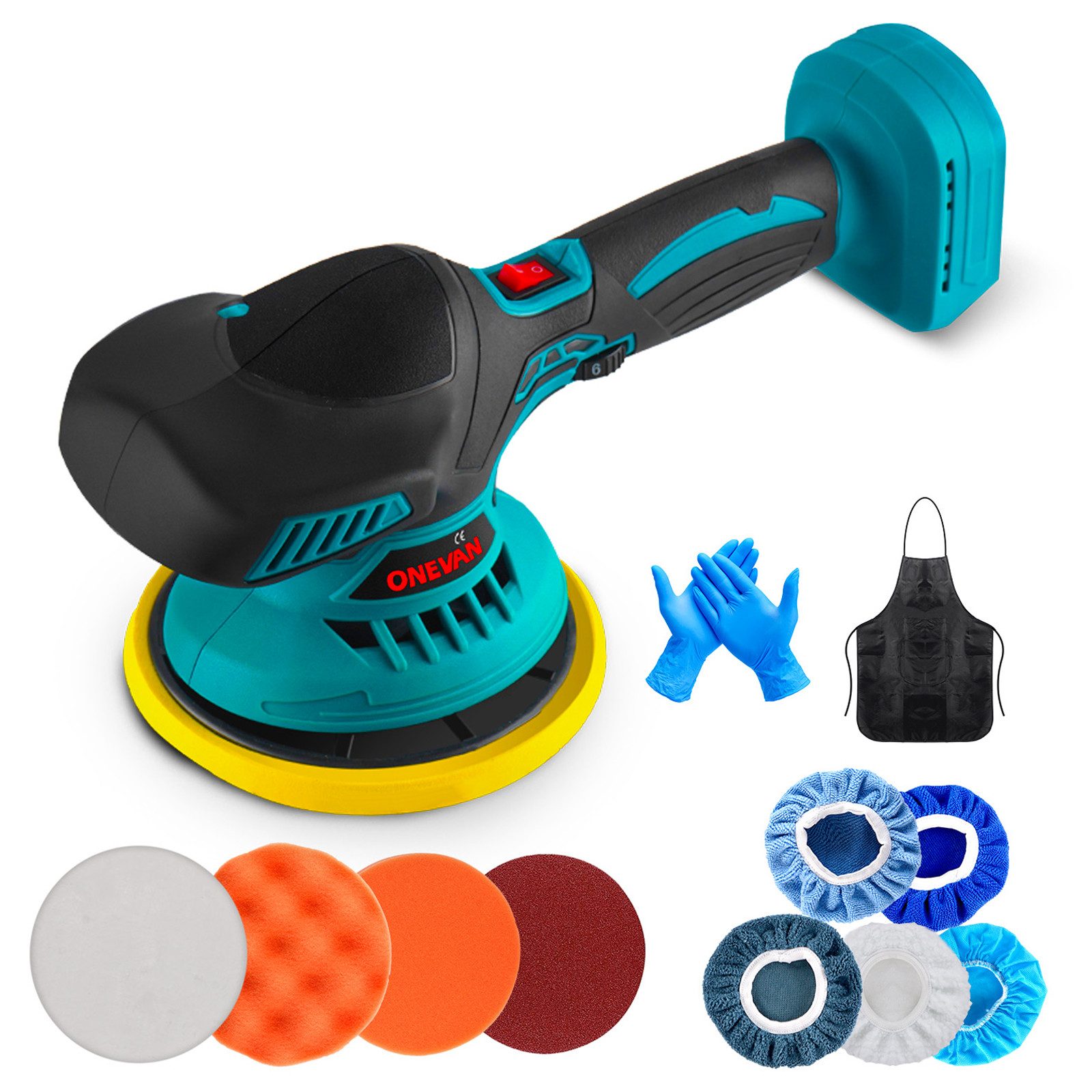 Zernblend Lammfell Polierbezüge 4er Set - Für 220-250mm Poliermaschinen Auto Politur