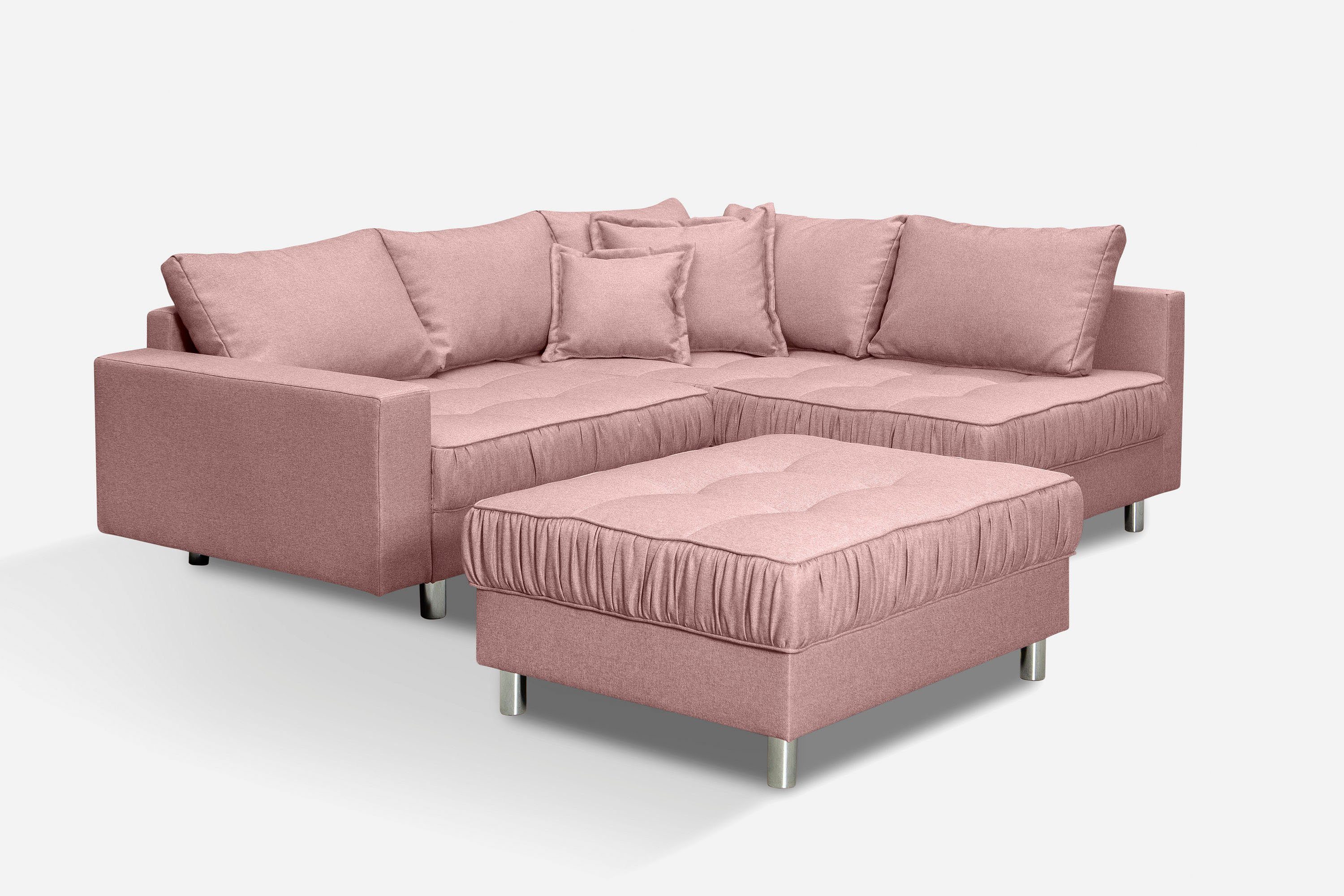 COLLECTION AB Ecksofa Cannes, mit inkl. Schlaffunktion Hocker