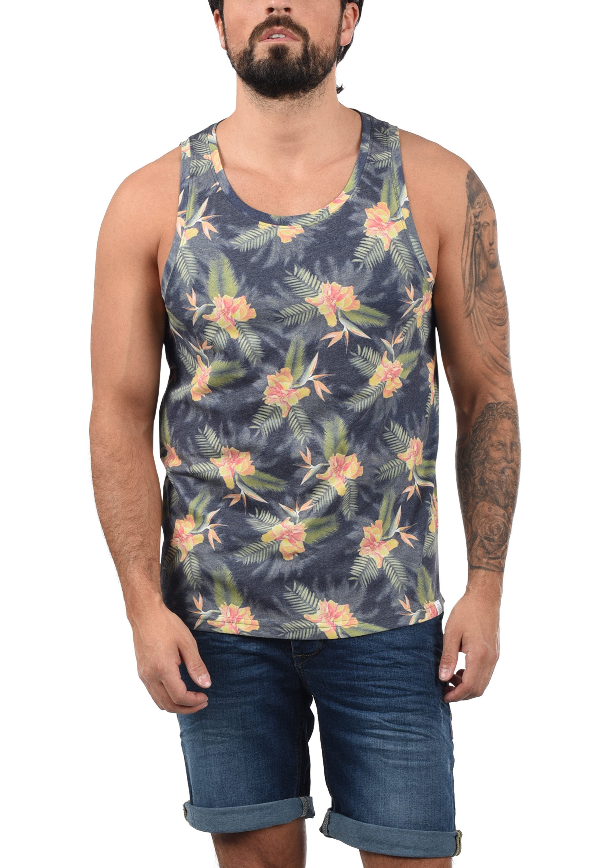 !Solid Tanktop SDFaiz Ärmelloses Shirt mit Blumendruck