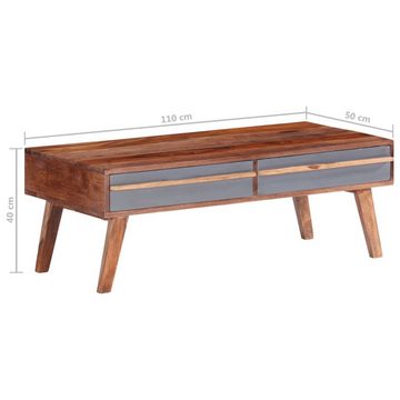 vidaXL Couchtisch Couchtisch Grau 110x50x40 cm Massivholz Palisander