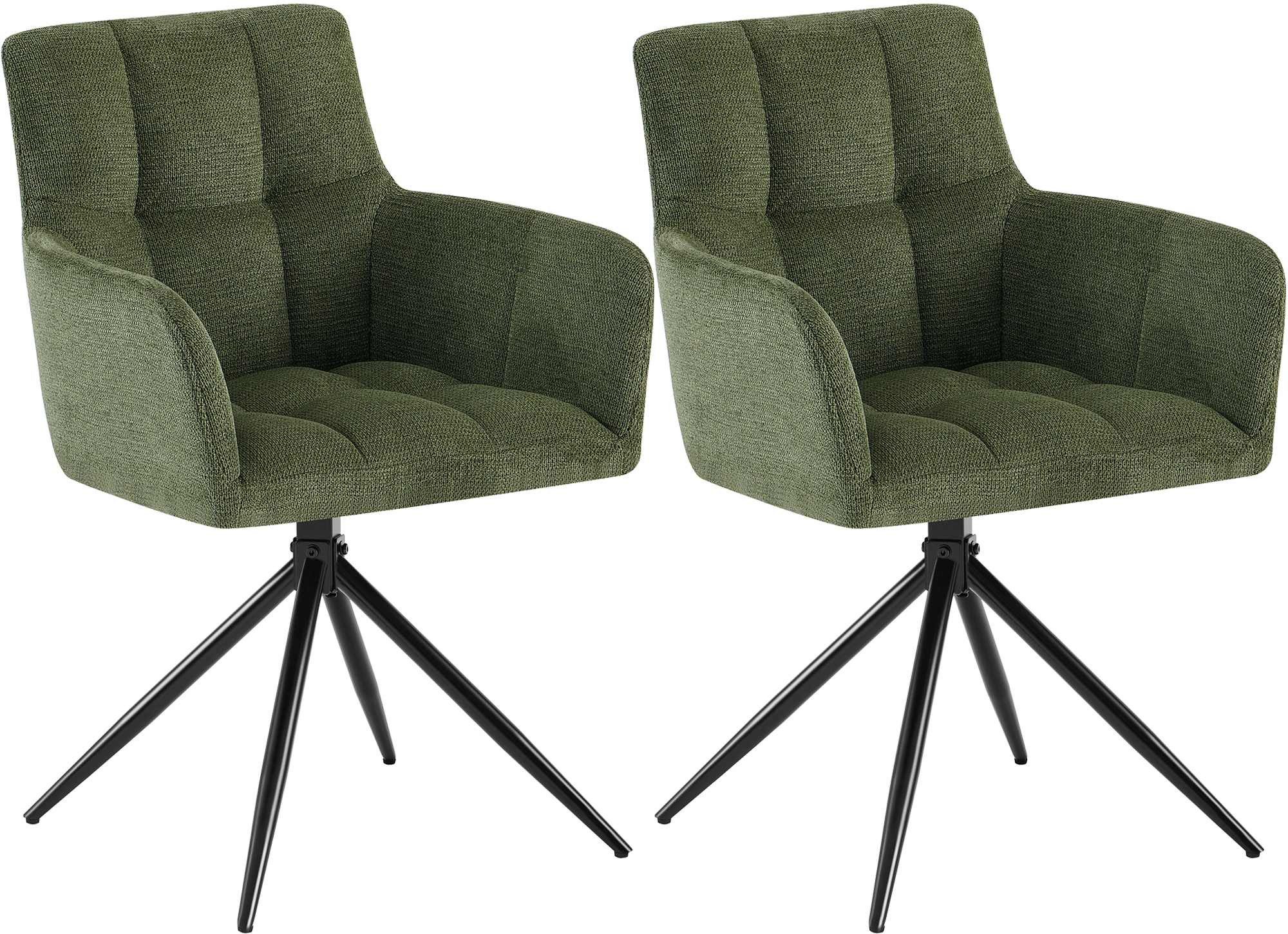 CLP Esszimmerstuhl Jonah (2er Set, 2 St), drehbar mit Armlehnen, bis 150 kg belastbar