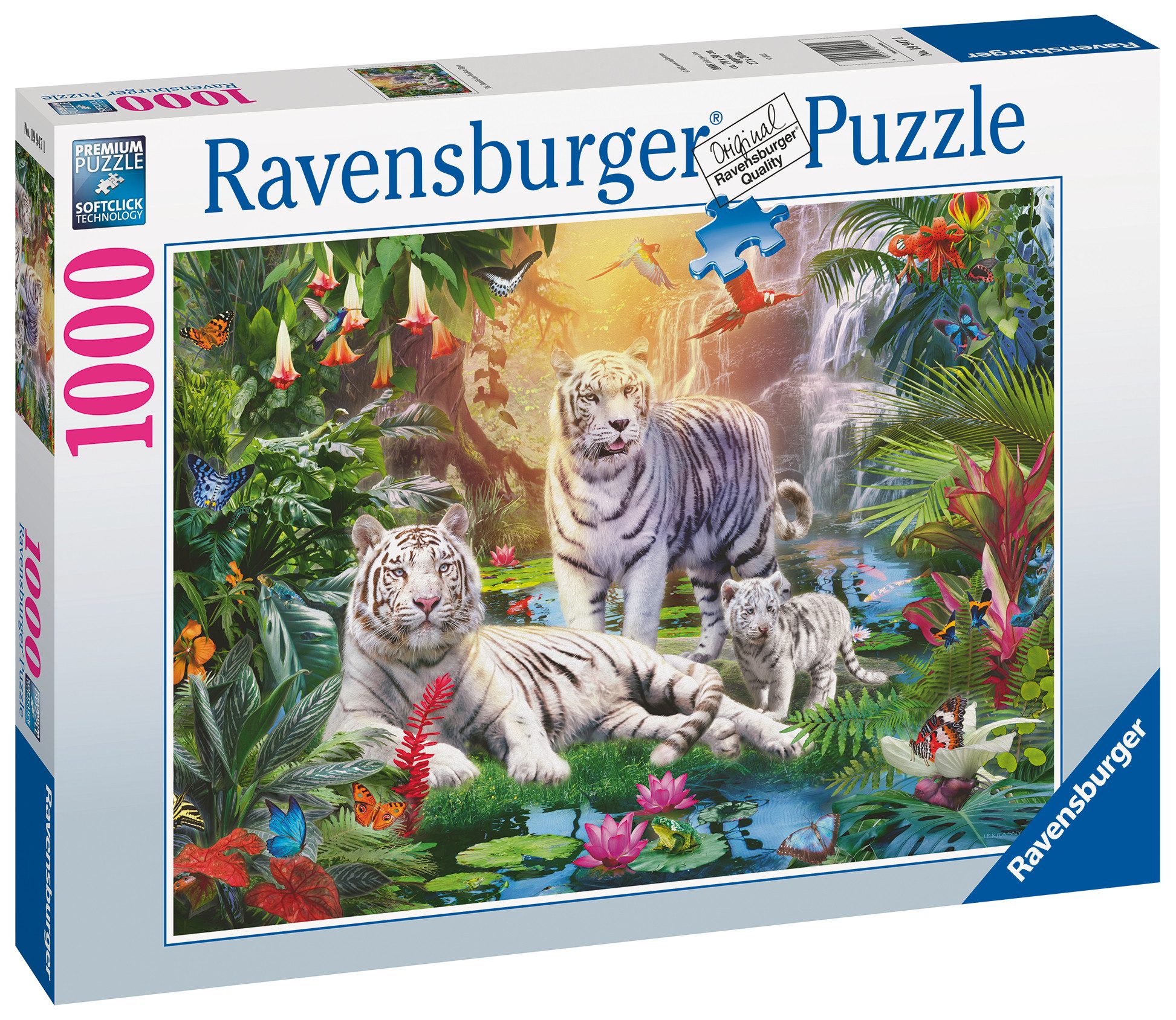Ravensburger Verlag GmbH Puzzle Ravensburger, Familie der weißen Tiger, 1000 Teile Puzzle, 1000 Puzzleteile
