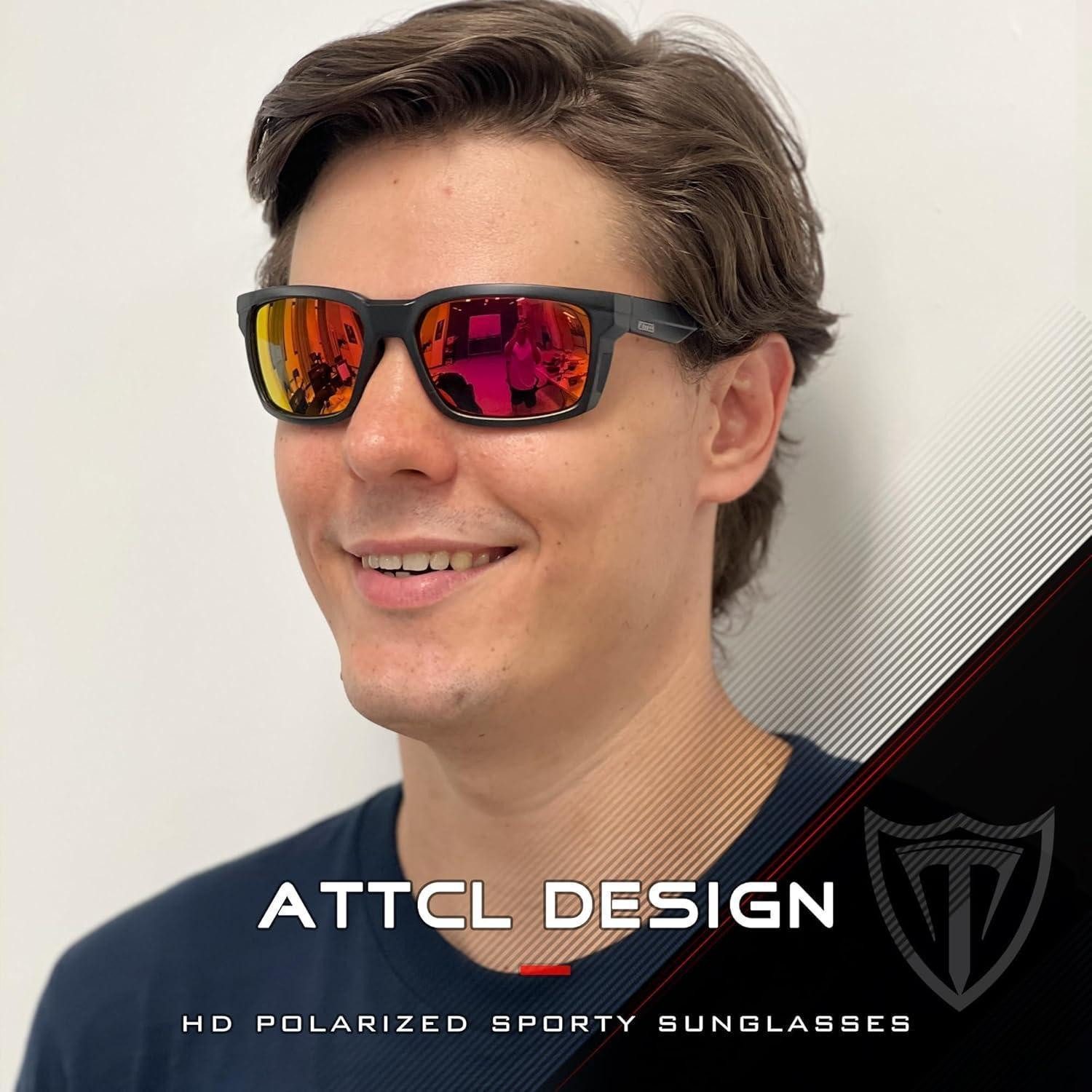 LuxusKollektion Sonnenbrille Sonnenbrille Herren Polarisierte Sportbrille Schwarz Rot Verspiegelt