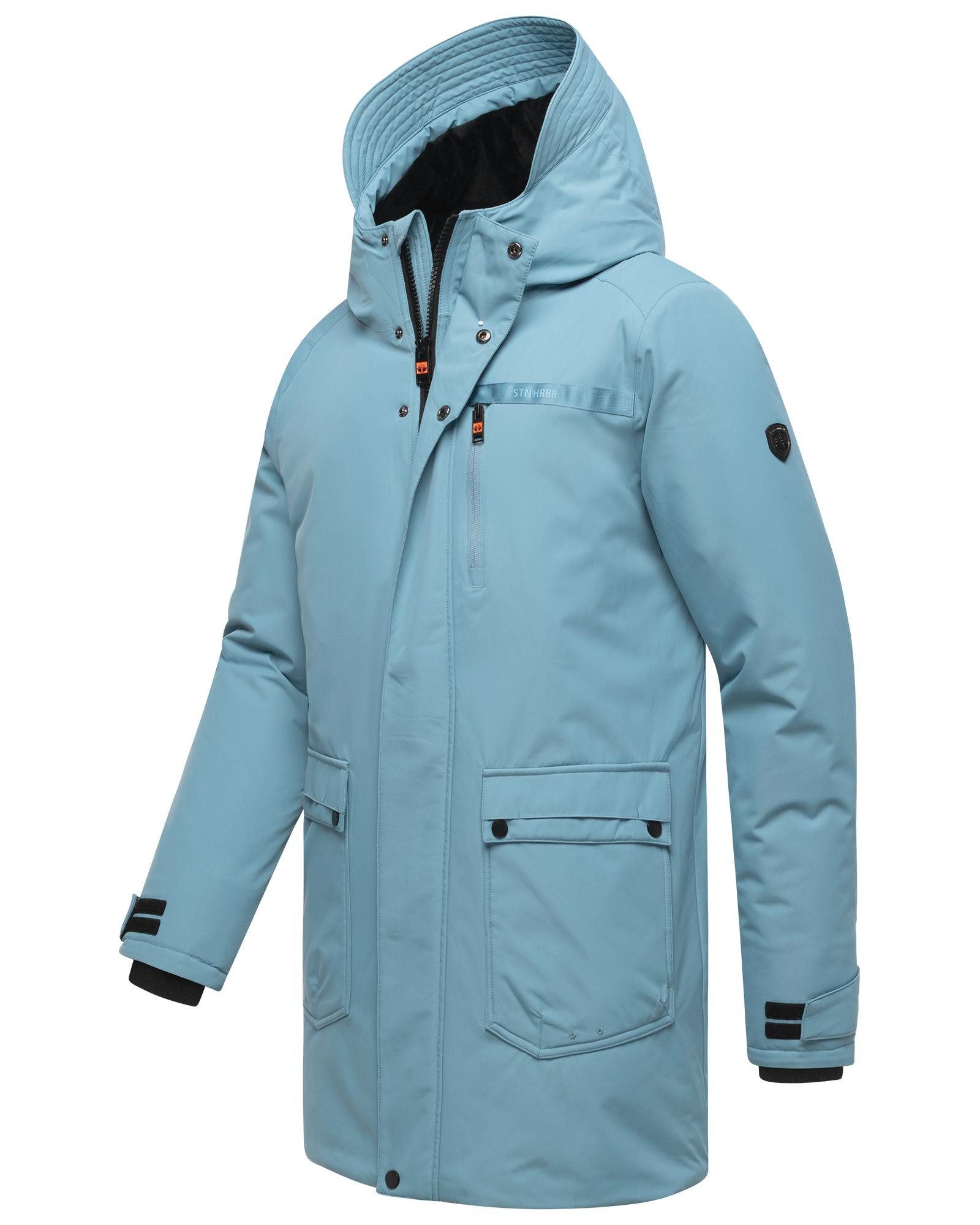 Stone Harbour Wintermantel Netaan XX Herren Kurzmantel mit kuscheliger Kapuze