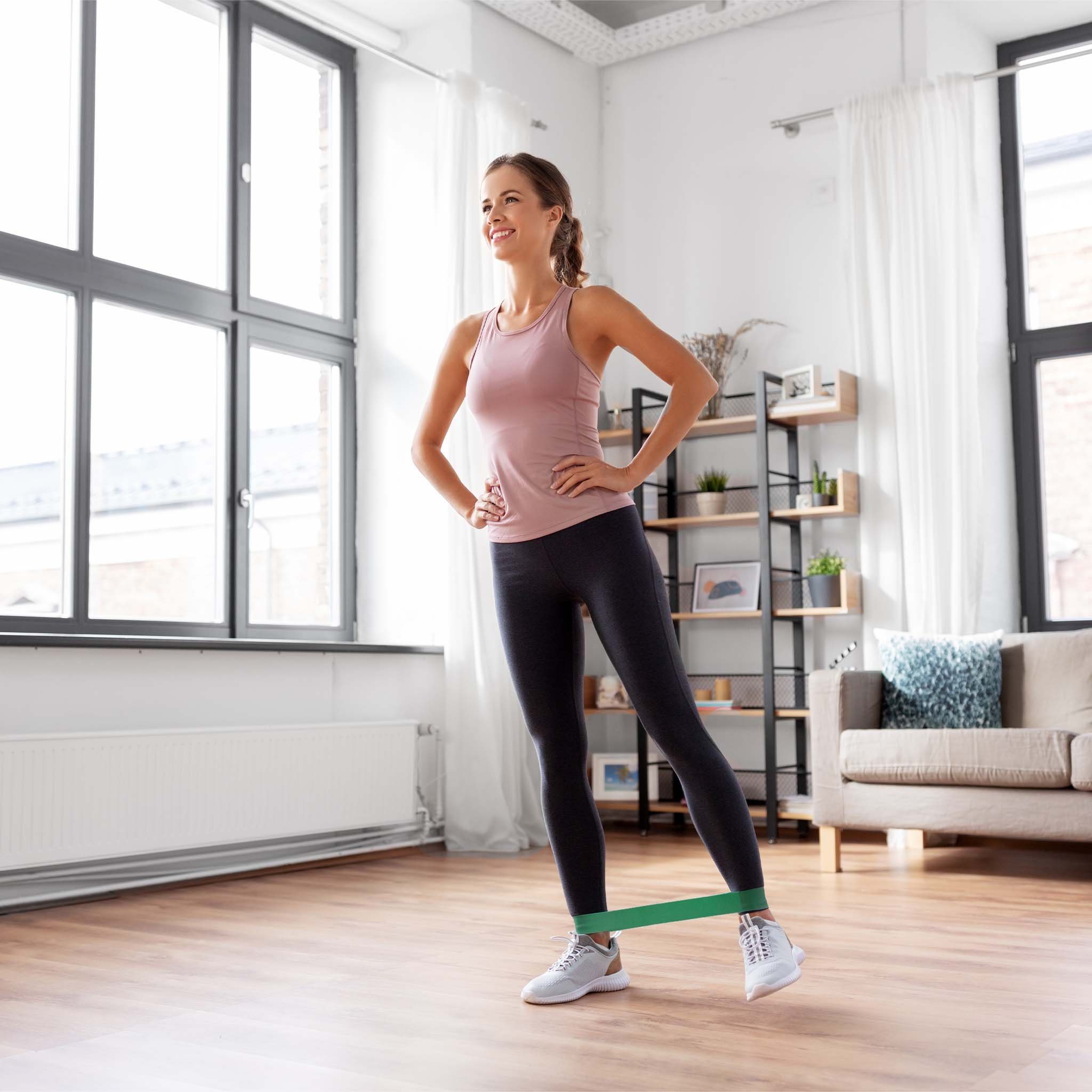 shapevital.de Trainingsbänder Fitnessbänder Loops für effektives Training 5-teilig (inkl. Tasche), aus hautfreundlichen Textilfasern, geeignet für alle Fitnesslevels