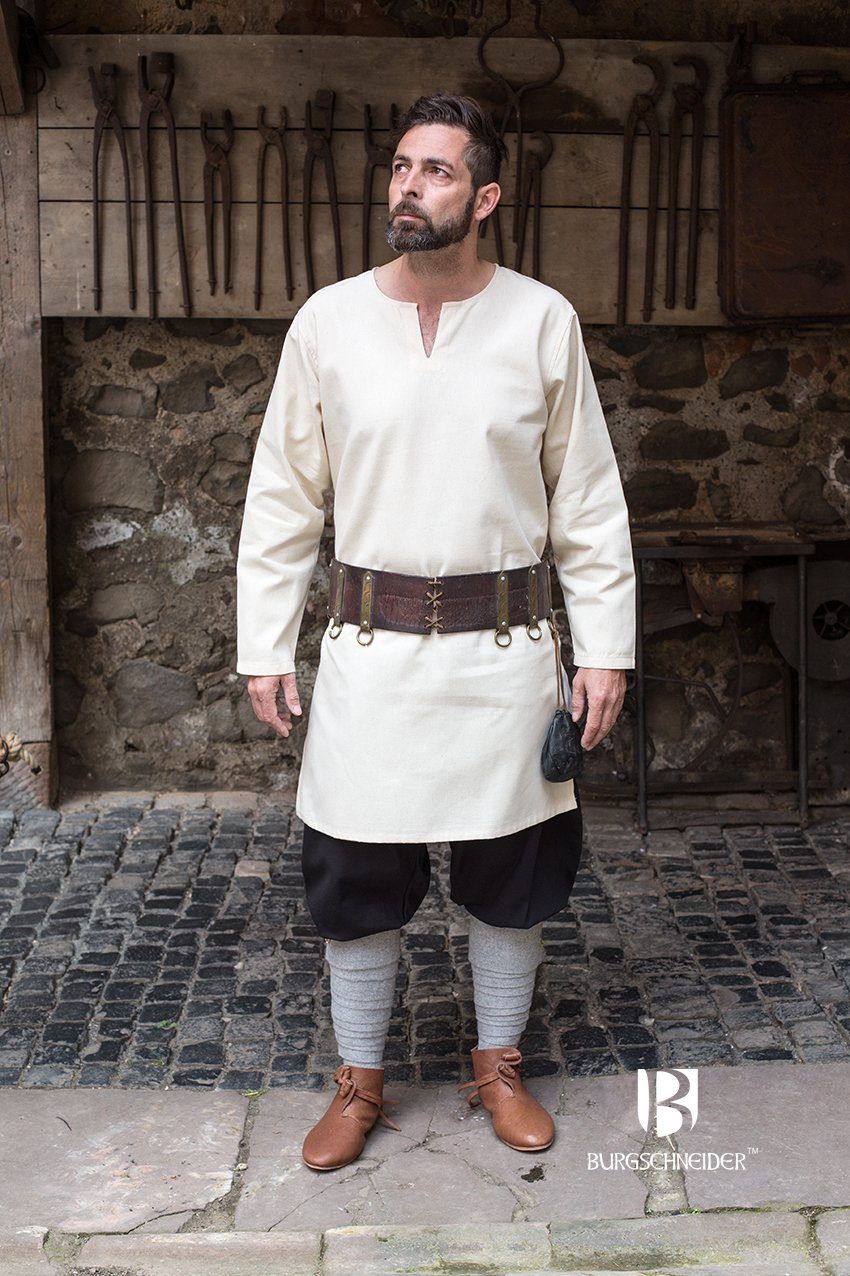 Burgschneider Wikinger-Kostüm Mittelalter Untertunika Leif Natur XL