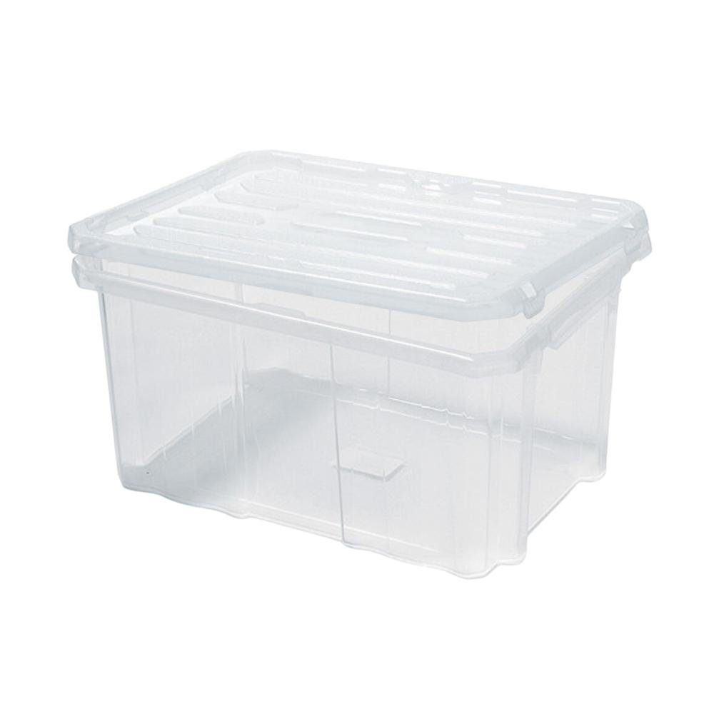 PROREGAL® Aufbewahrungsbox Deckel für Mehrzweck Aufbewahrungsbox, Transparent, Kunststoff (Lagerkiste, Transportbox, Stapelbox, Kunststoffkiste), Kunststoff, 1 Stück, passend zur PROREGAL Aufbewahrungsbox