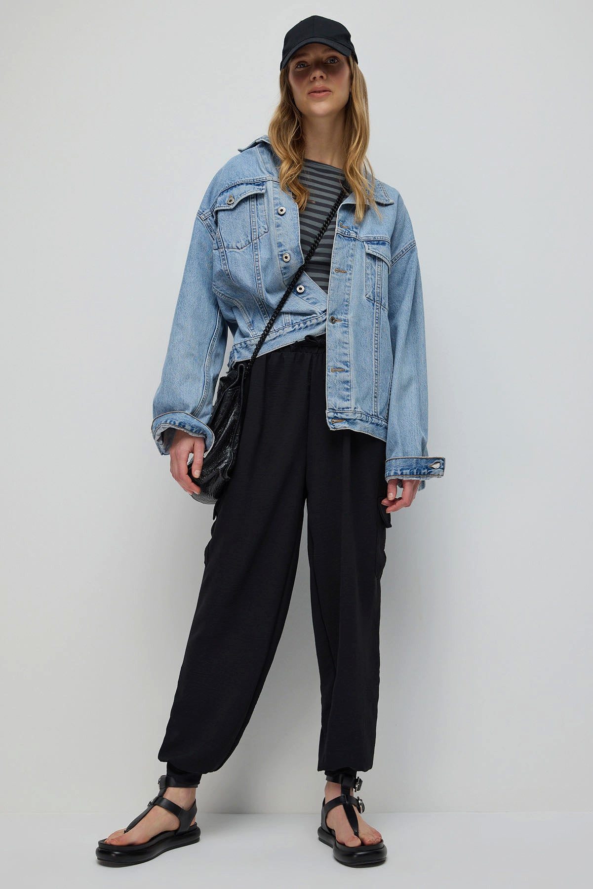 No Matter What Bequeme Jeans Gewebte Hose mit Cargotaschen