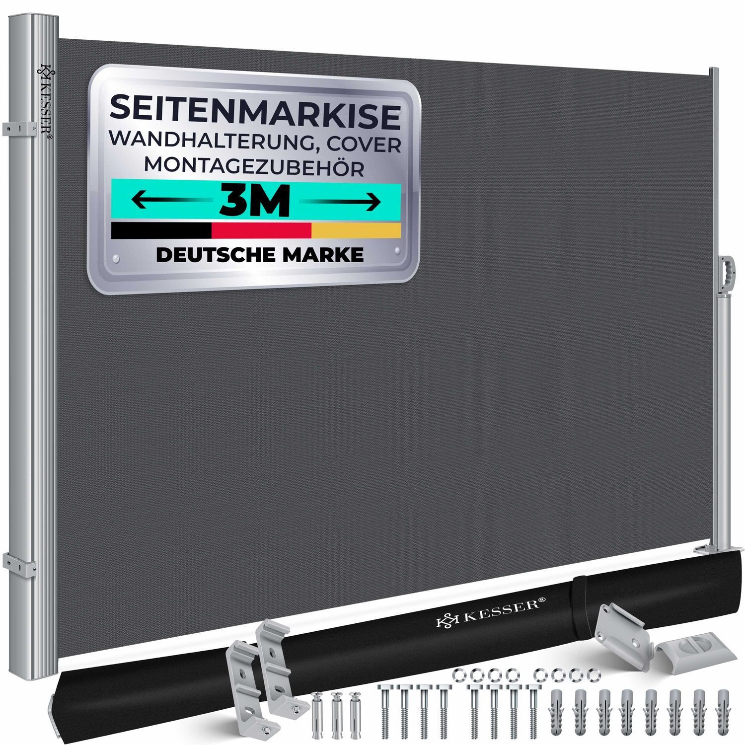 KESSER Seitenmarkise Alu-Seitenmarkise Ausziehbar & Blickdicht Garten-Sicht günstig online kaufen