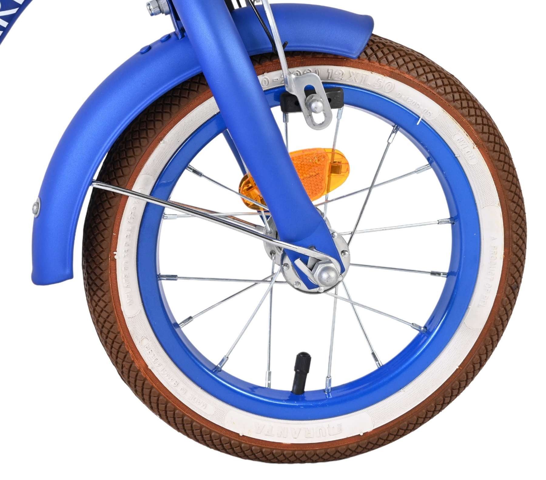 Volare Kinderfahrrad Cruiser 12 Zoll Jungen Blau – Hand- & Rücktrittbremse, Stützräder, Geschlossener Kettenschutz, Luftreifen, Netto-Gewicht 9,9 kg