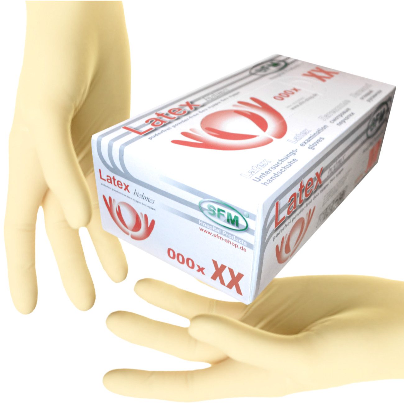SFM ® Latexhandschuhe BIOLIMES : puderfrei günstig online kaufen