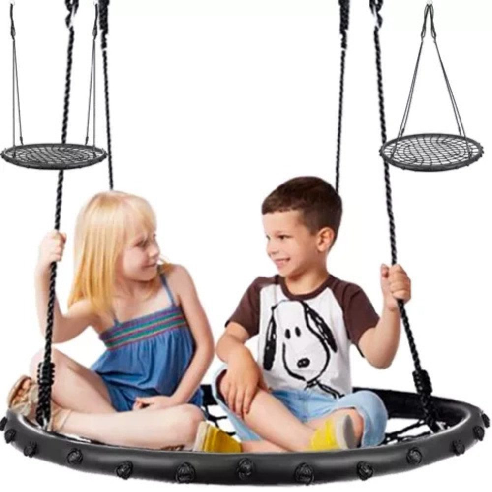 MALATEC Nestschaukel-Sitz Storchennestschaukel Kinderschaukel (Spar-Set, 1-tlg), Inklusive Montageset und stabilen Metallringen