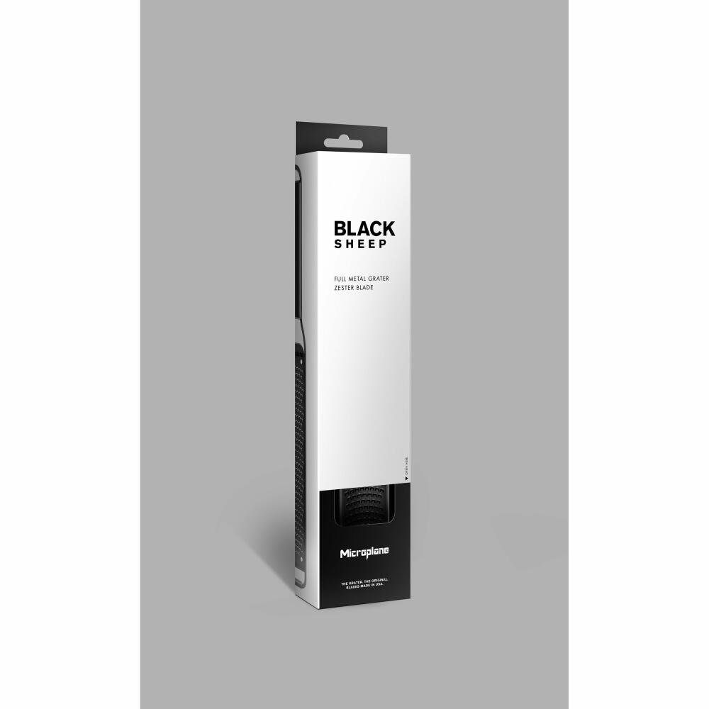 Microplane Küchenreibe Zester Black Sheep, Edelstahl, PVD-Beschichtung, Gummi