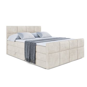 ALTDECOR Boxspringbett ARDENI-Z KING (Multipocket-Matratze H4, H3 Matratze Bonellfederung, Topper, Kopfteil)