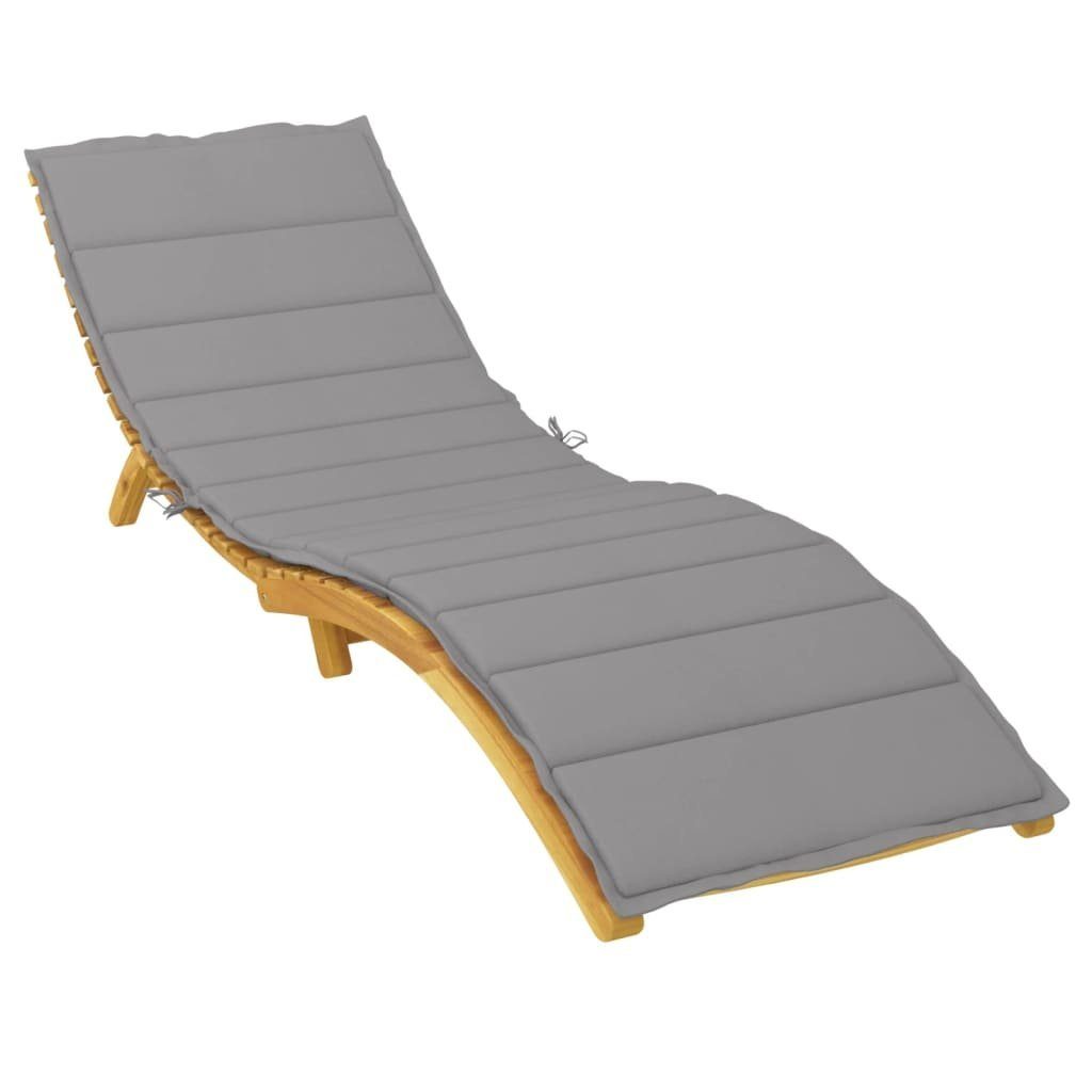 vidaXL Sitzauflage Sonnenliegen-Auflage Grau 200x70x3 cm günstig online kaufen