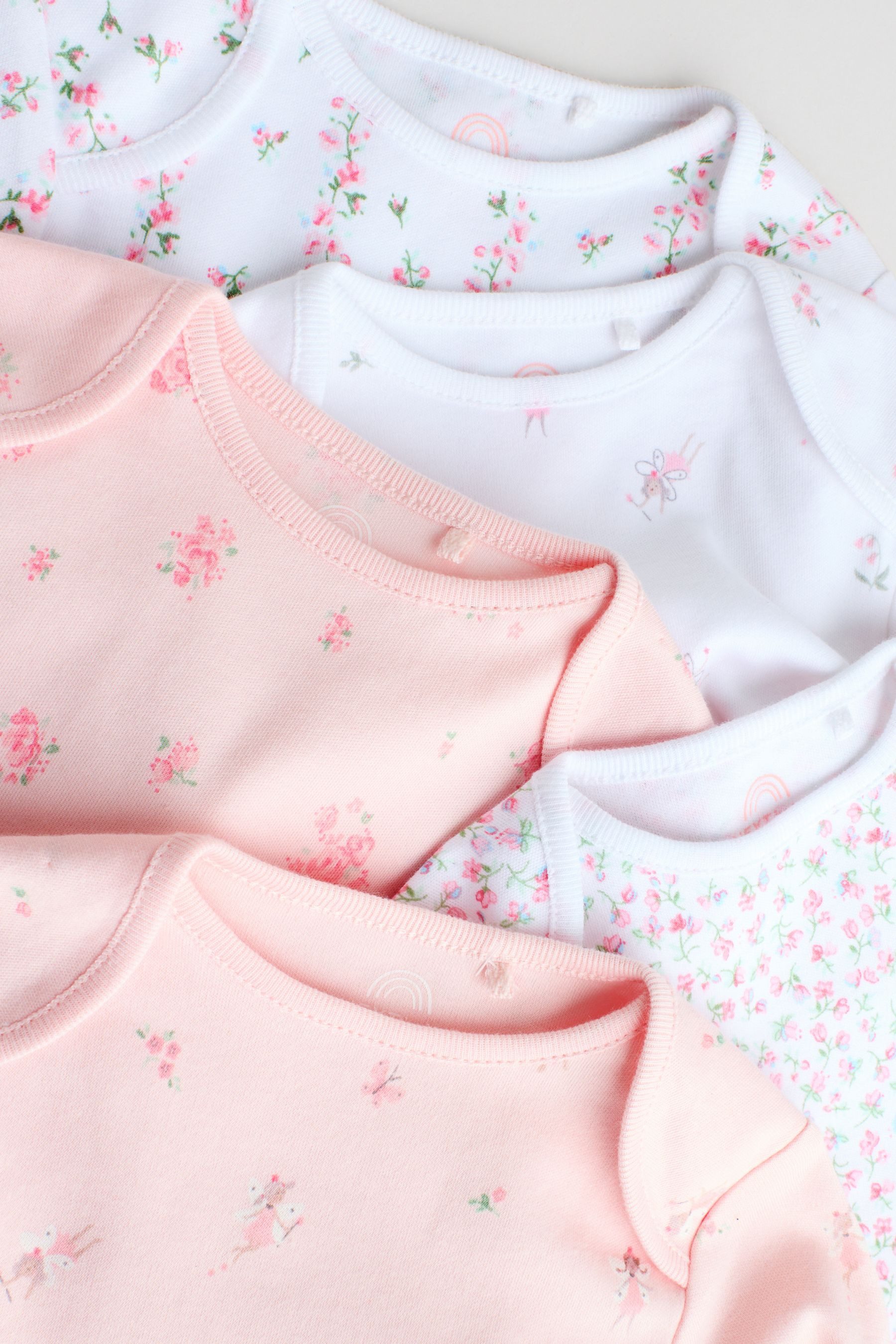 Next Langarmbody Langärmelige Baby-Bodysuits, 5er-Pack (5-tlg)