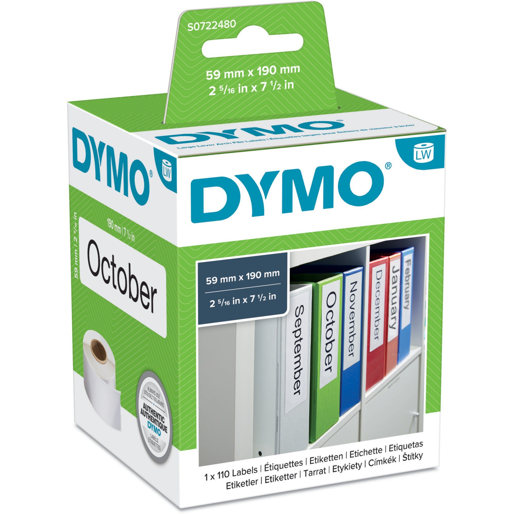 DYMO Etiketten Dymo LabelWriter ORIGINAL Ordneretiketten breit