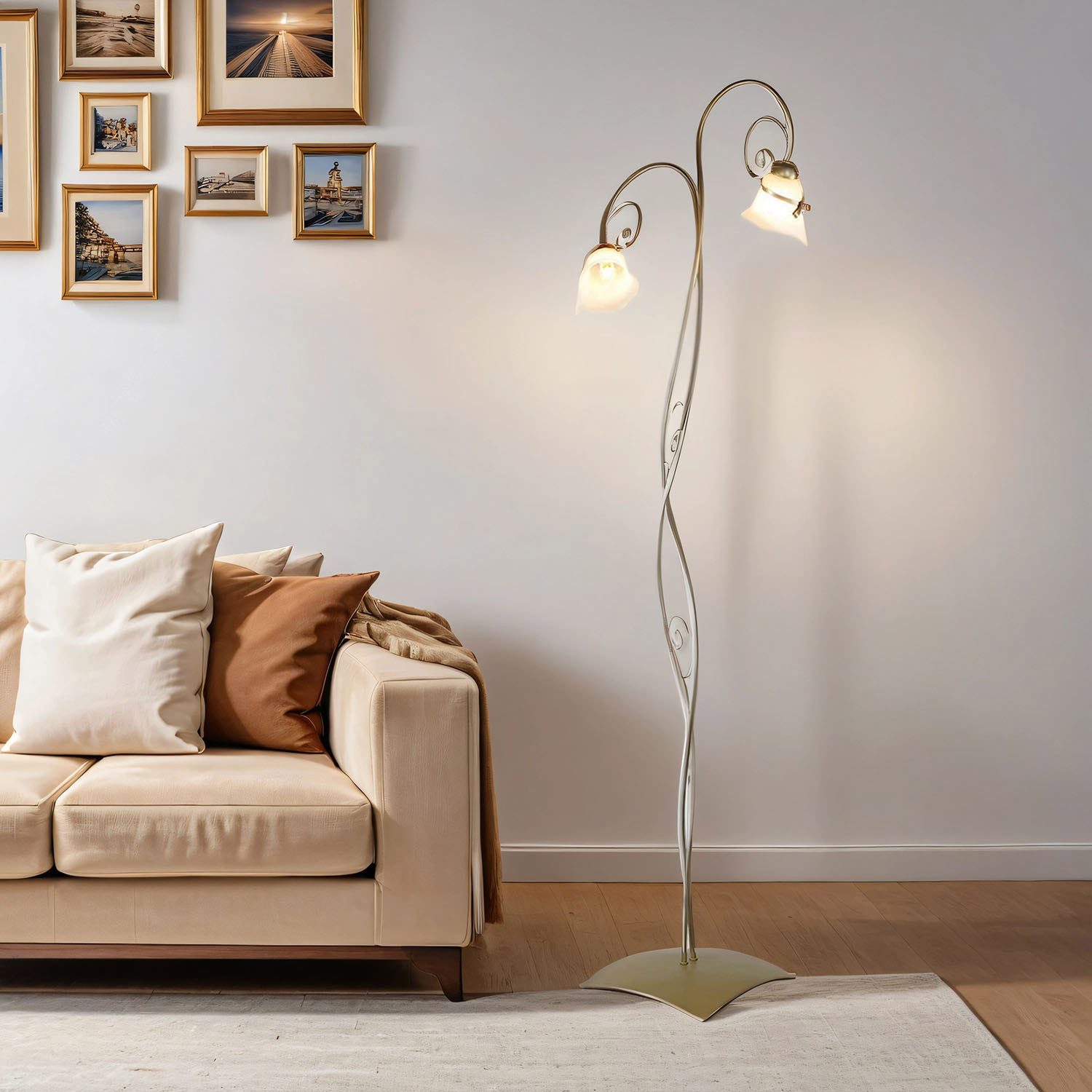 Licht-Erlebnisse Stehlampe KOKARDA, ohne Leuchtmittel, Stehleuchte günstig online kaufen