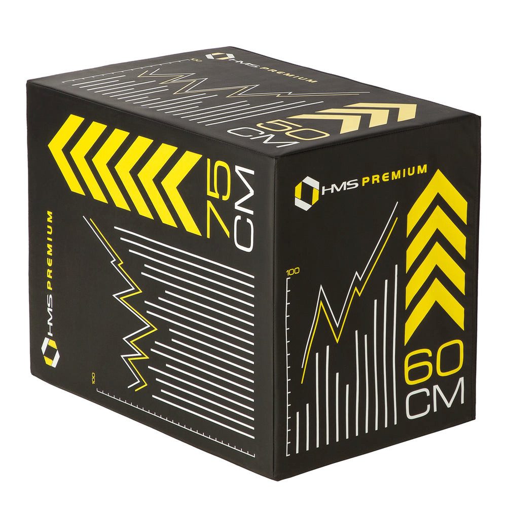 HMS Plyo-Box Sprungbox Sprungtrainer Fitnessbox (Spar-Set, 1-St., 75 x 60 x 50 cm weich), 3-in-1, weich gepolstert, bis 150 kg belastbar
