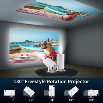 Astarama HY300 5G WiFi 180-Grad-Drehung Portabler Projektor (1280 x 720 px)