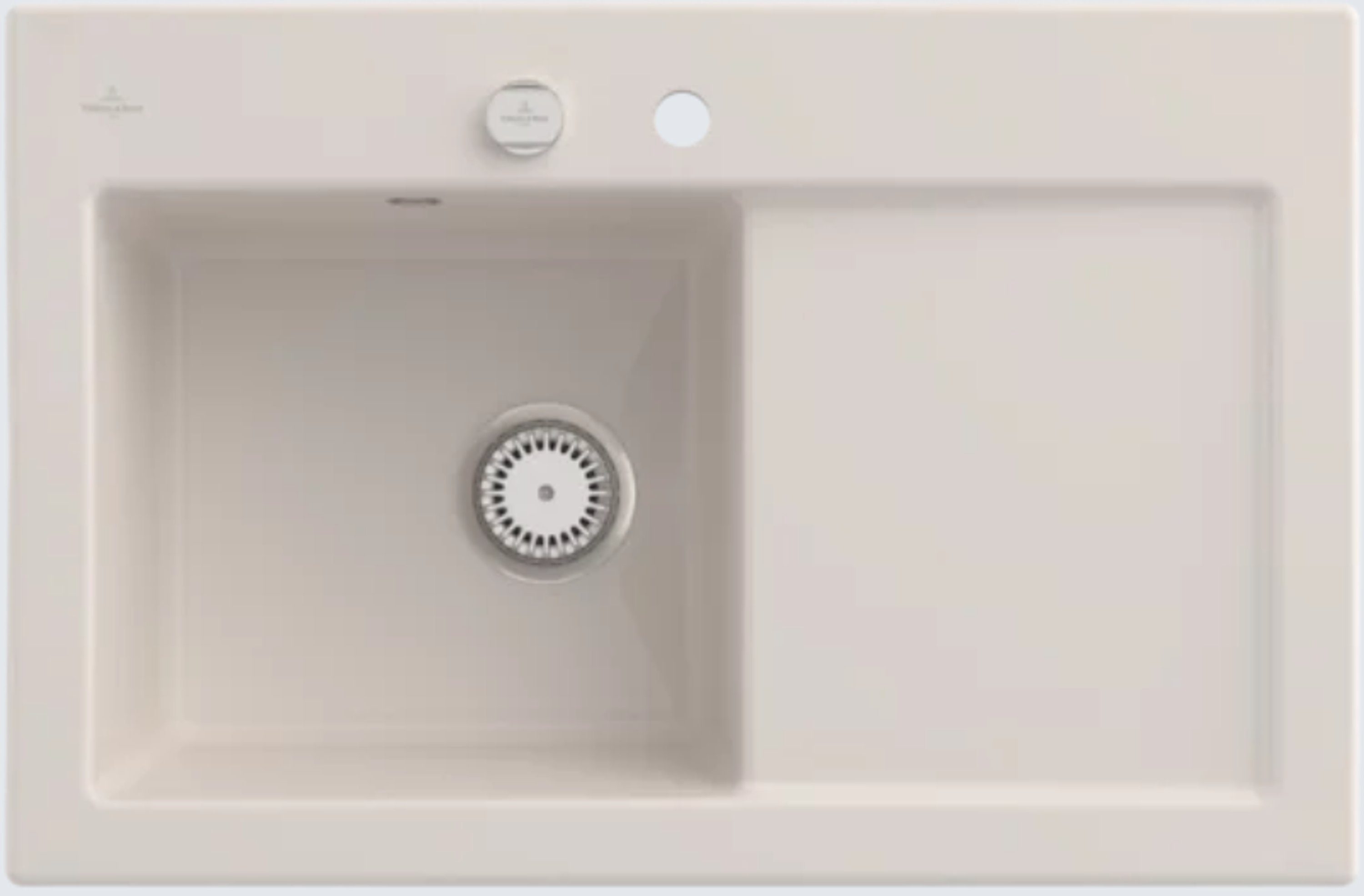 Villeroy & Boch Küchenspüle 6772 02 KR, Rechteckig, 78/22 cm, Subway Serie, Becken links und rechts möglich