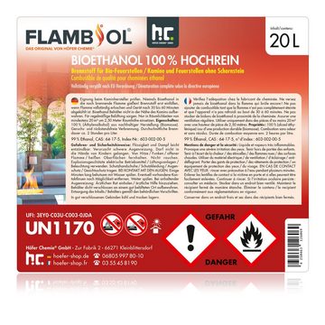 FLAMBIOL Bioethanol 20 L FLAMBIOL® Bioethanol 100% Hochrein, 20 kg