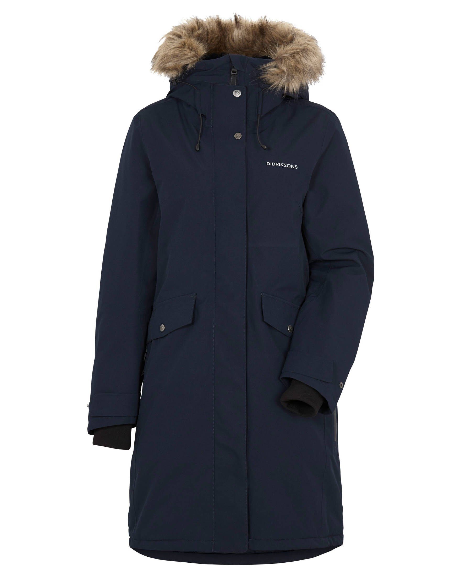 Didriksons Outdoorjacke ERIKA (1-St) Damen Parka Grey Dark Blue