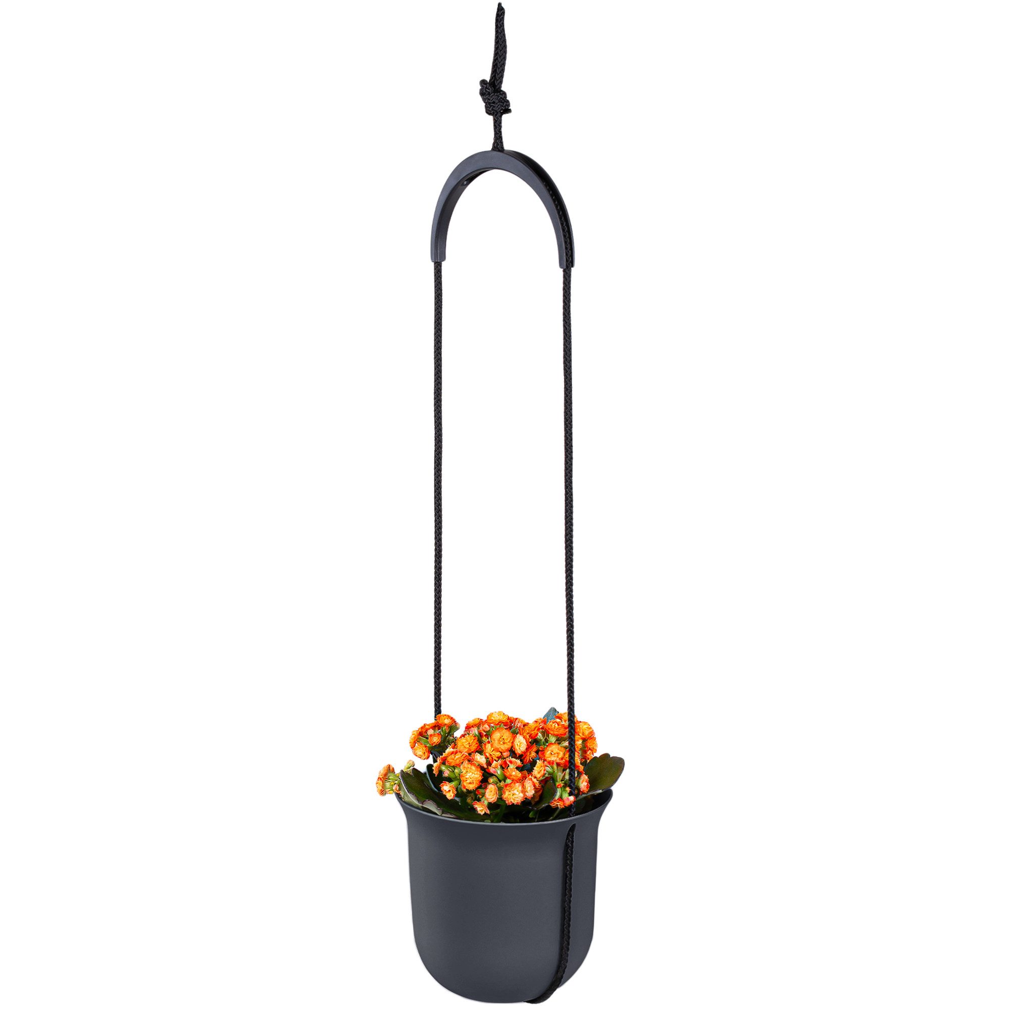 KONZEPT Blumenampel 2,3 L, Ø 18 cm, für Hängepflanzen, Balkon-Deko & Innenbereich, Aus Kunststoff, UV- & wetterfest, Farbstabil, Leicht