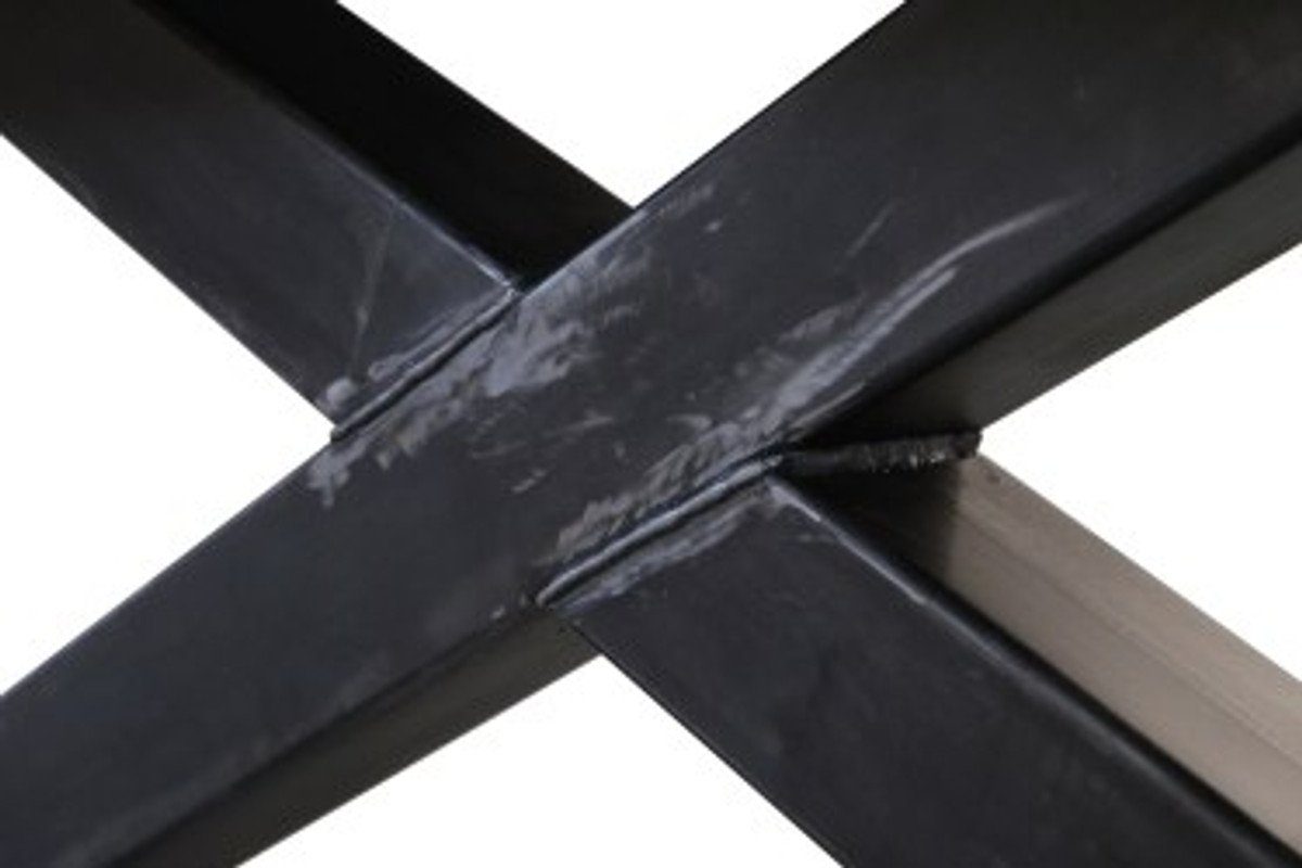 Massivholz Padrino Schwere x cm x Eiche Metallgestell Ausführung 100 mit Casa - - 200 cm H78 Esstisch Esstisch cm - Luxus