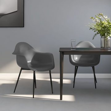 DOTMALL Esszimmerstuhl (2 St), Kunststoff Metallbeine, Design Stuhl