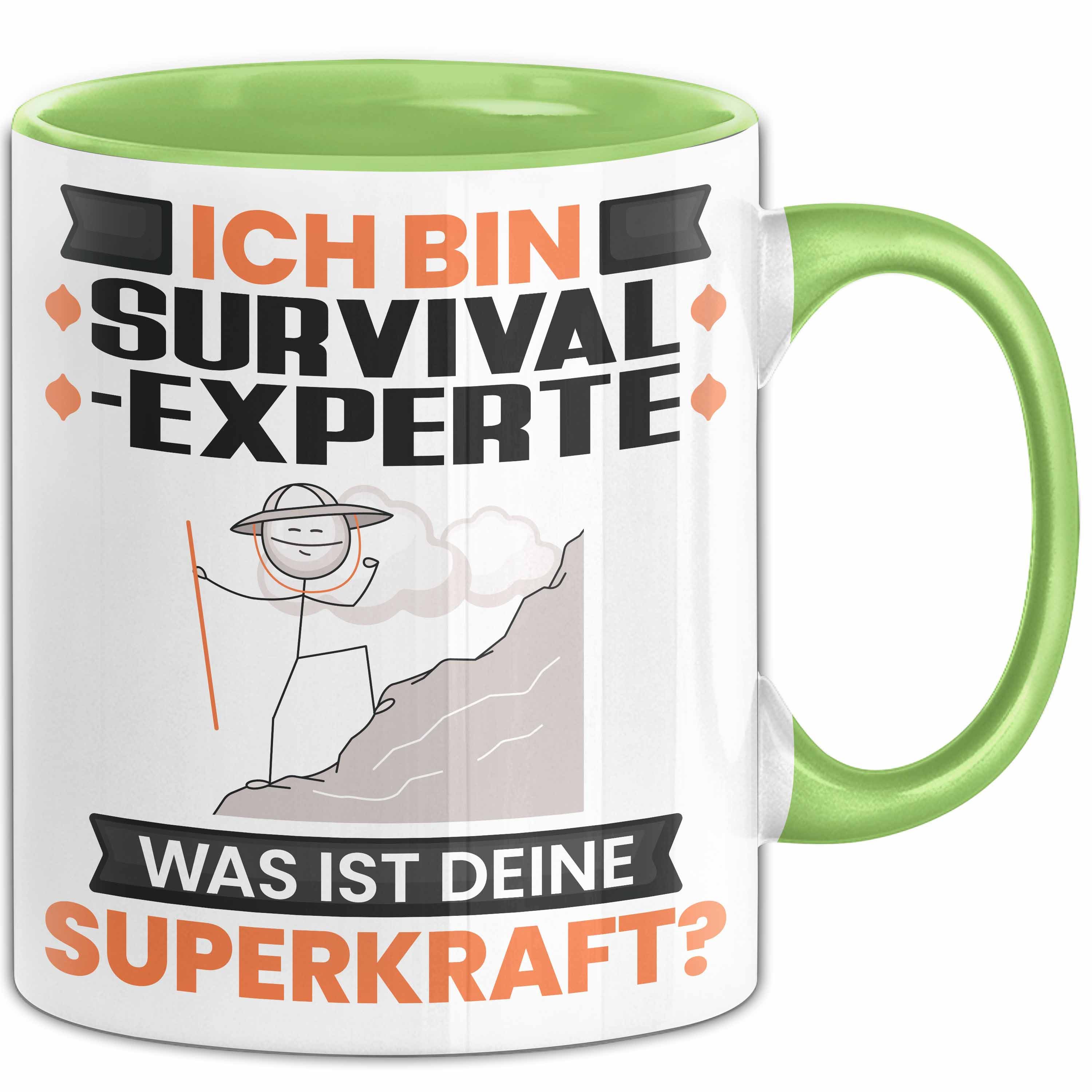 Trendation Tasse Survival-Experte Tasse Geschenk für Survival-Experte Geburtstag Lustig, Keramik