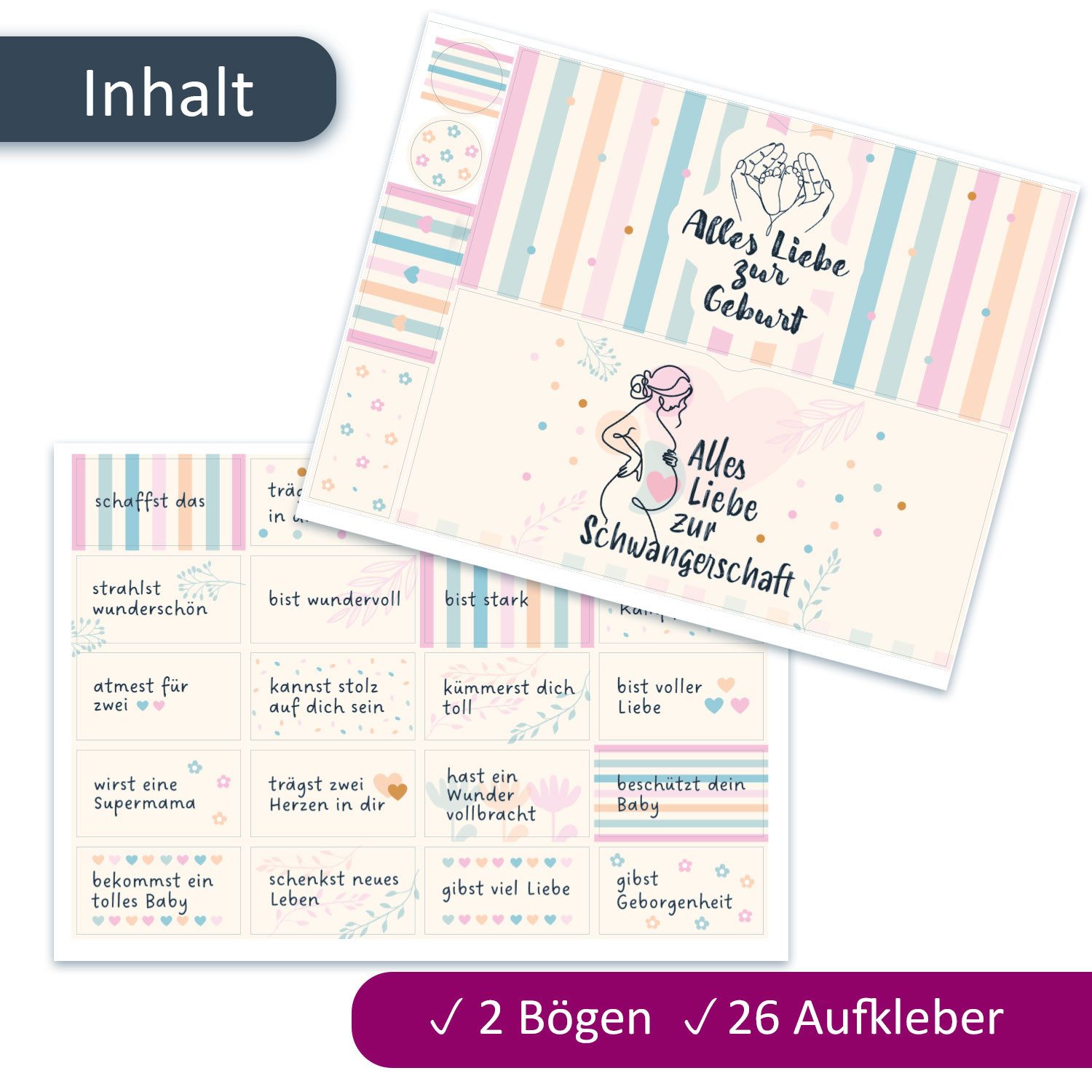 younikat Aufkleber Aufkleber passend für Duplo I Schwangerschaft Geburt