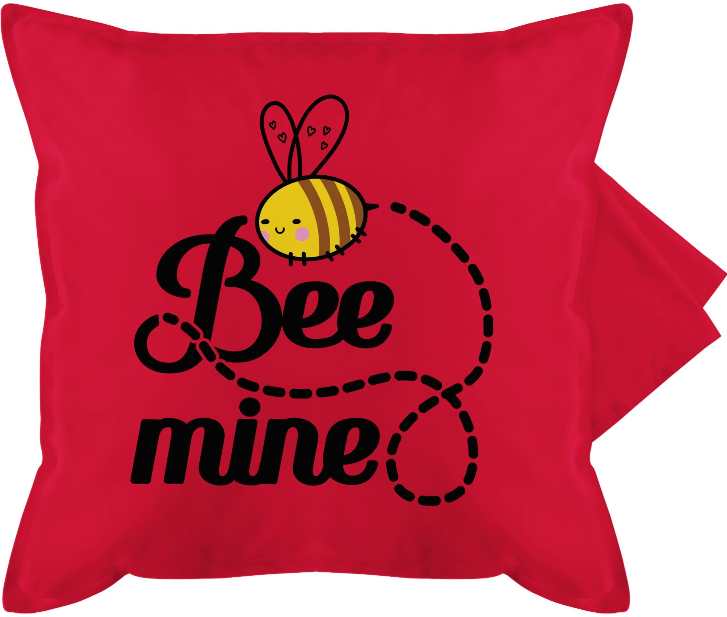 Dekokissen mine Shirtracer Valentinstag Biene, Kissenbezüge Geschenk (1 Stück), mit Bee