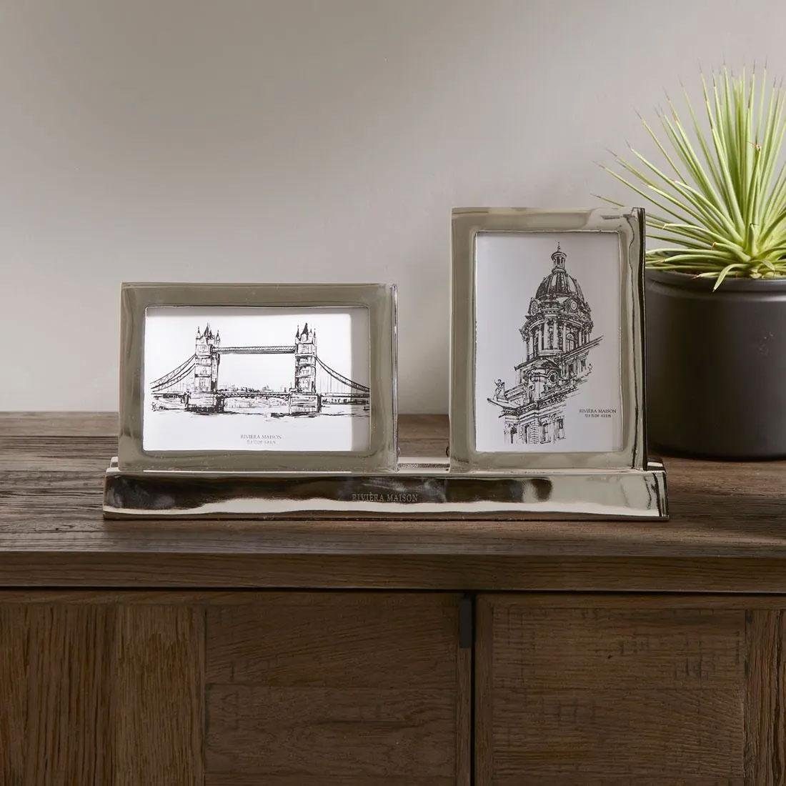 Rivièra Maison Bilderrahmen Bilderrahmen Double Photo Frame silver (10x15cm günstig online kaufen