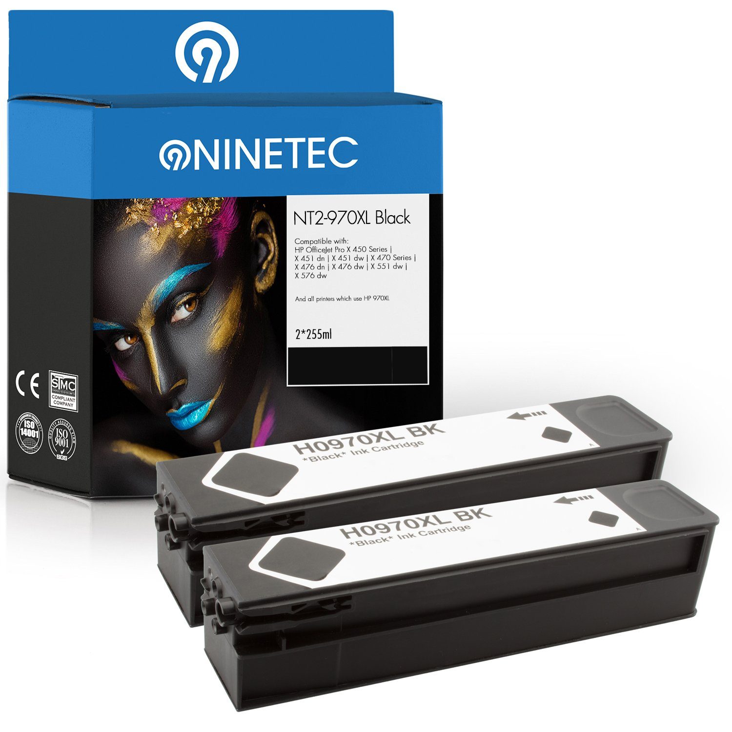 Black 970XL XL Tintenpatrone ersetzt HP NINETEC 970