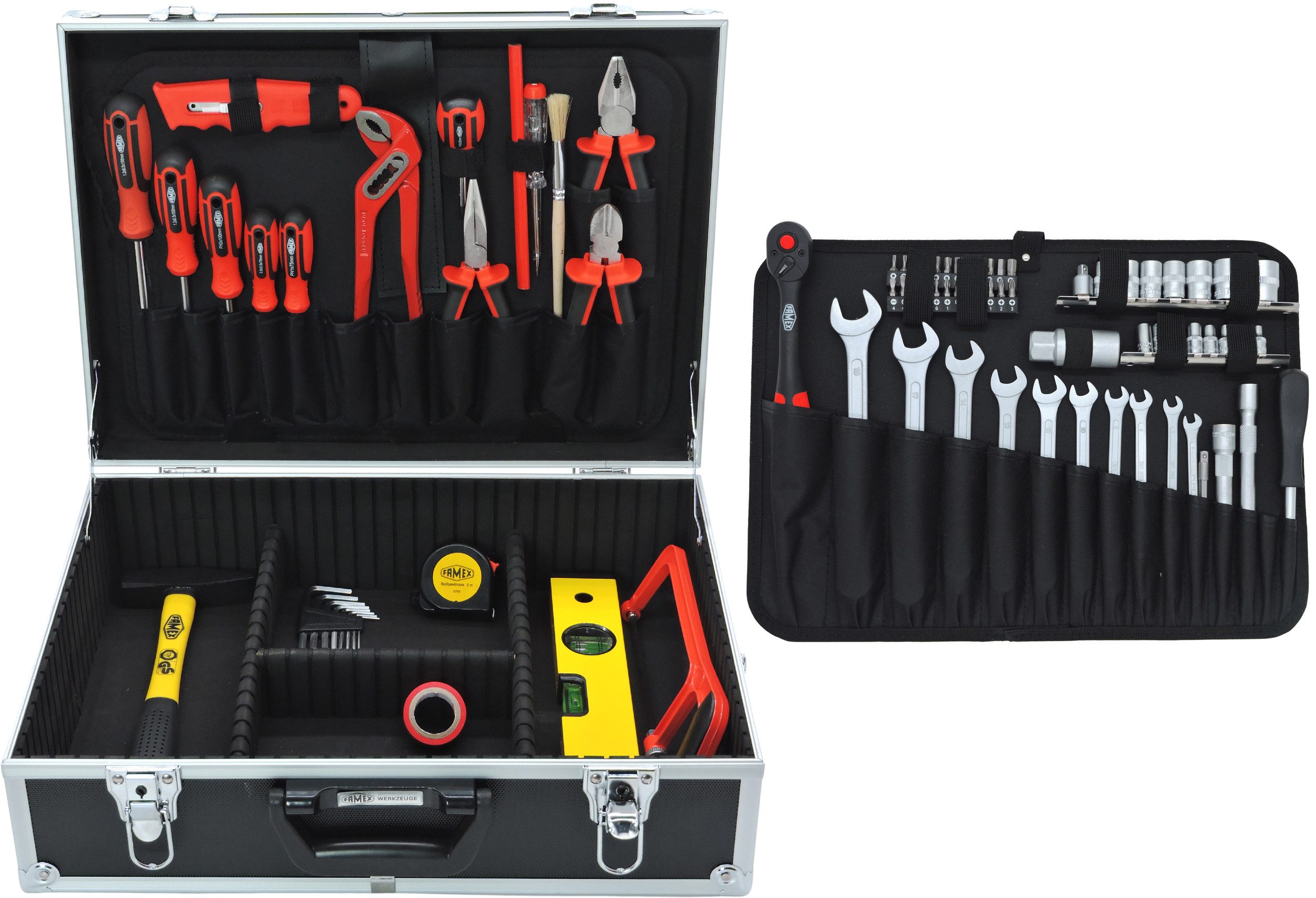 FAMEX Werkzeugset 759-62 Werkzeugkoffer, (Werkzeugkiste), abschließbar, günstig online kaufen