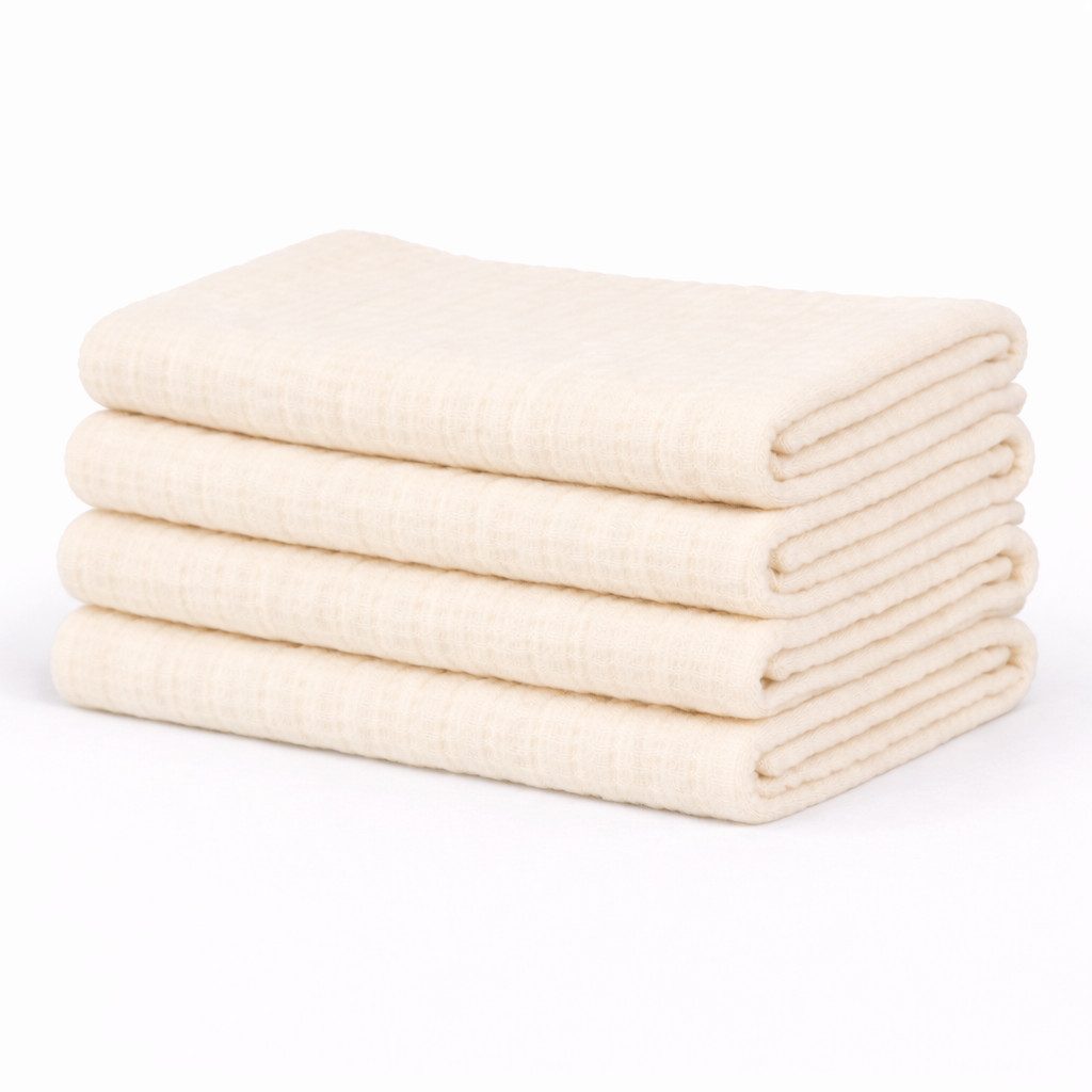Spucktuch Baby 4er Set in 55 x 45 cm aus weichem Musselin Geschenk Box