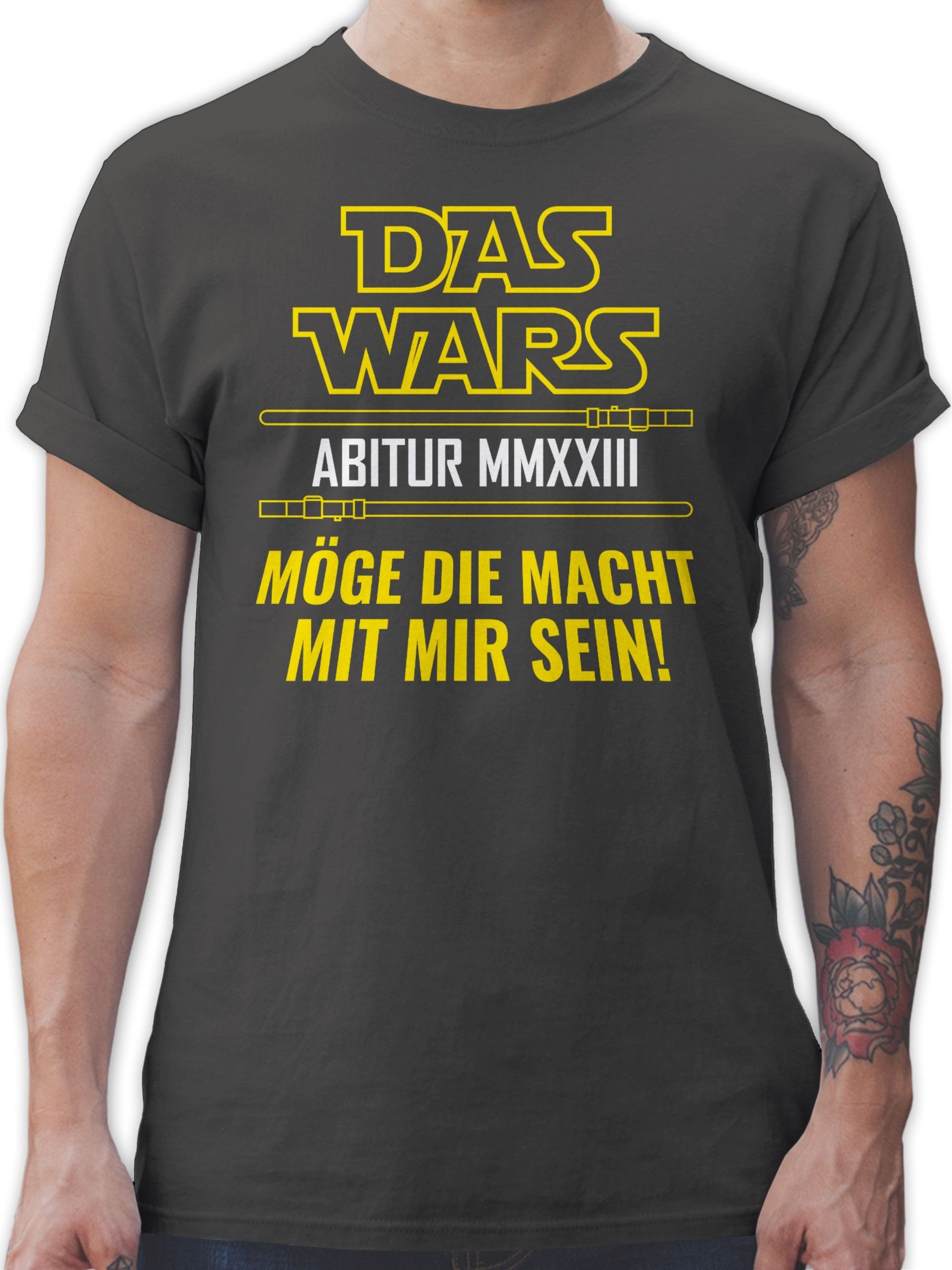 Shirtracer T-Shirt Das Wars Abi 2023 Abitur & Abschluss 2024 Geschenk 03 Dunkelgrau