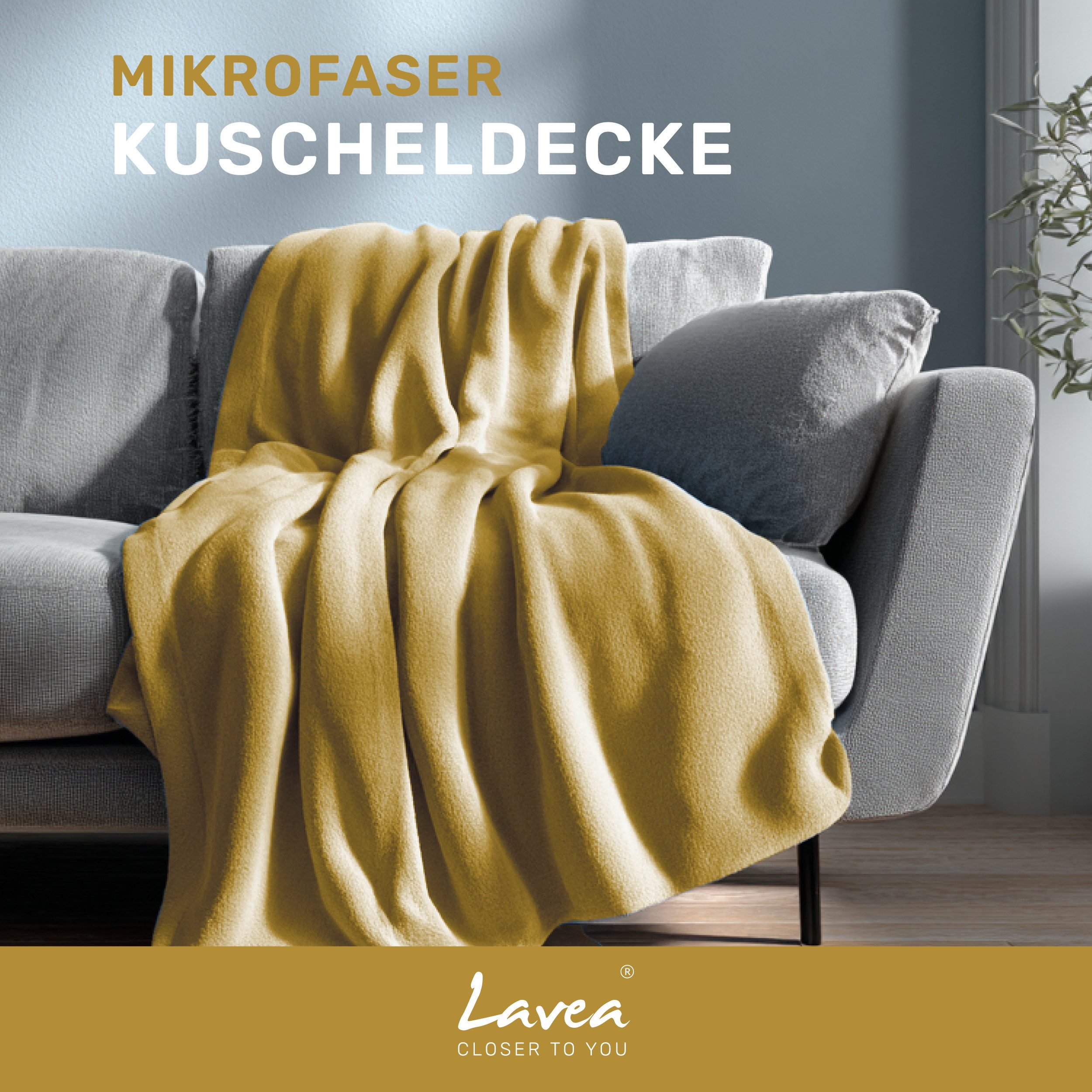 Wohndecke Kuscheldecke, Fleecedecke, Wolldecke flauschig und weich, Lavea, Sofadecke, Atmungsaktiv & Hautfreundlich, Decke