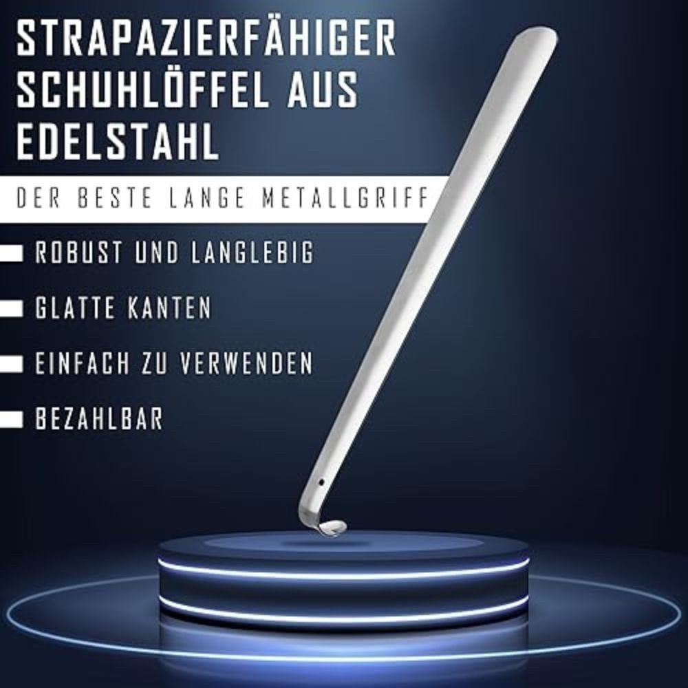 Montegoni Schuhlöffel 70 cm Edelstahl Schuhanzieher – Langer, robuster Schuhhelfer für alle (1-teiliges Schuhhilfe Produkt, Einzel-Schuhlöffel), Langlebig, ergo – Bild 4 von 5