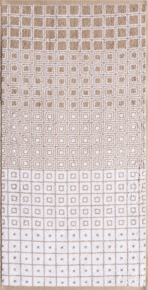 Preisbewusst Egeria Duschtuch Kaya, Jacquard-Walkfrottier (1-St), 100% Baumwolle graphisches beige Dessin