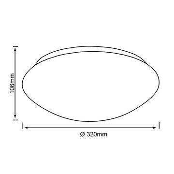 Brilliant Deckenleuchte Fakir, 3000K, Lampe Fakir LED Wand- und Deckenleuchte 32cm Bewegungsmelder weiß/warm