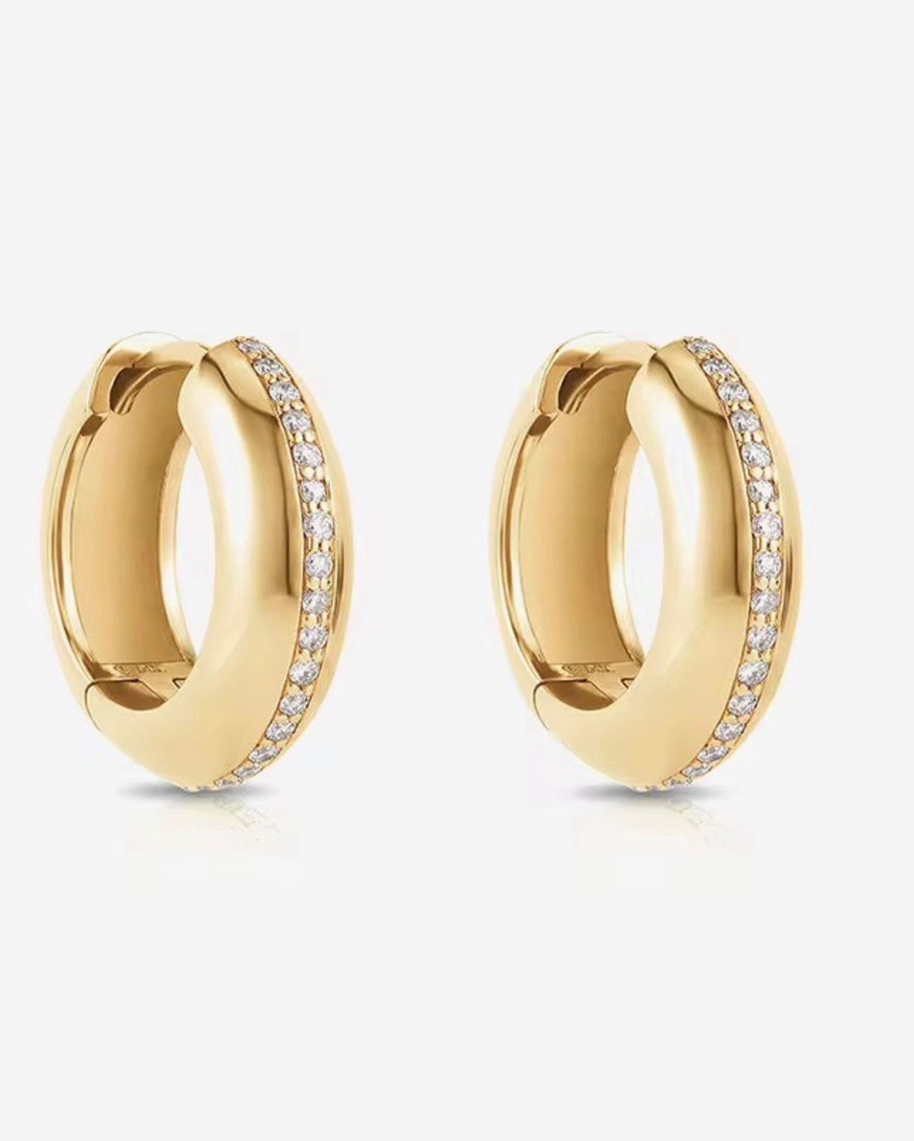 ROUGEMONT Paar Creolen Elegante Damen Creolen 18K Gold -wasserfesst -Hypoal günstig online kaufen