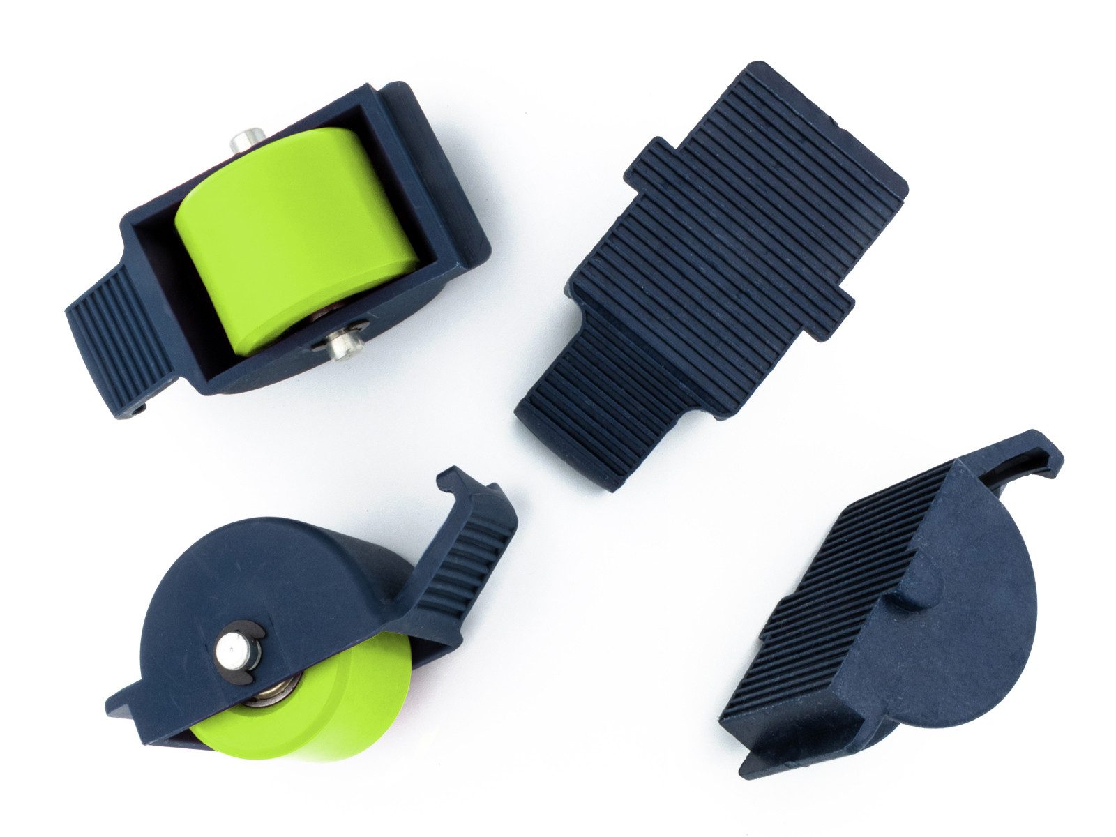 BREEZY ROLLERS Rollschuhe Ersatzrollen Set inkl. Covers dunkelblau/lime