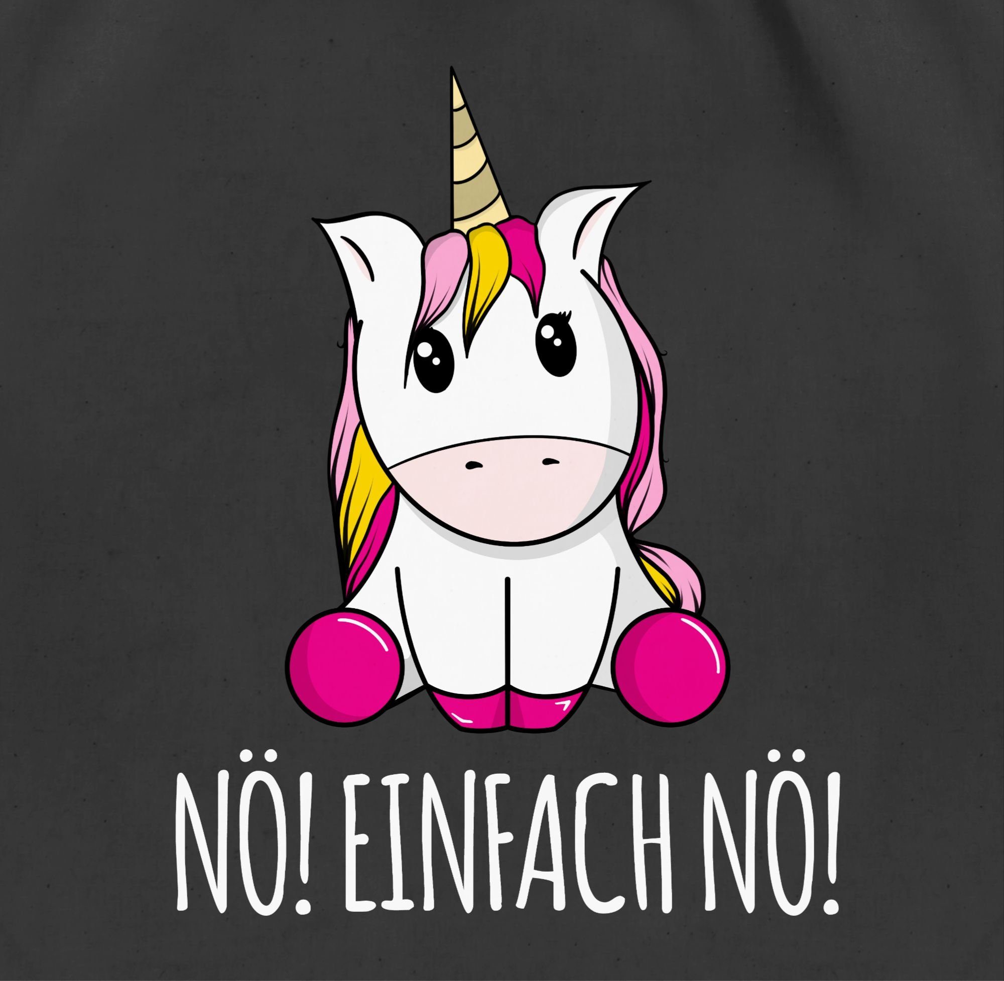 Shirtracer Turnbeutel Nö Einfach Nö Einhorn, günstig online kaufen